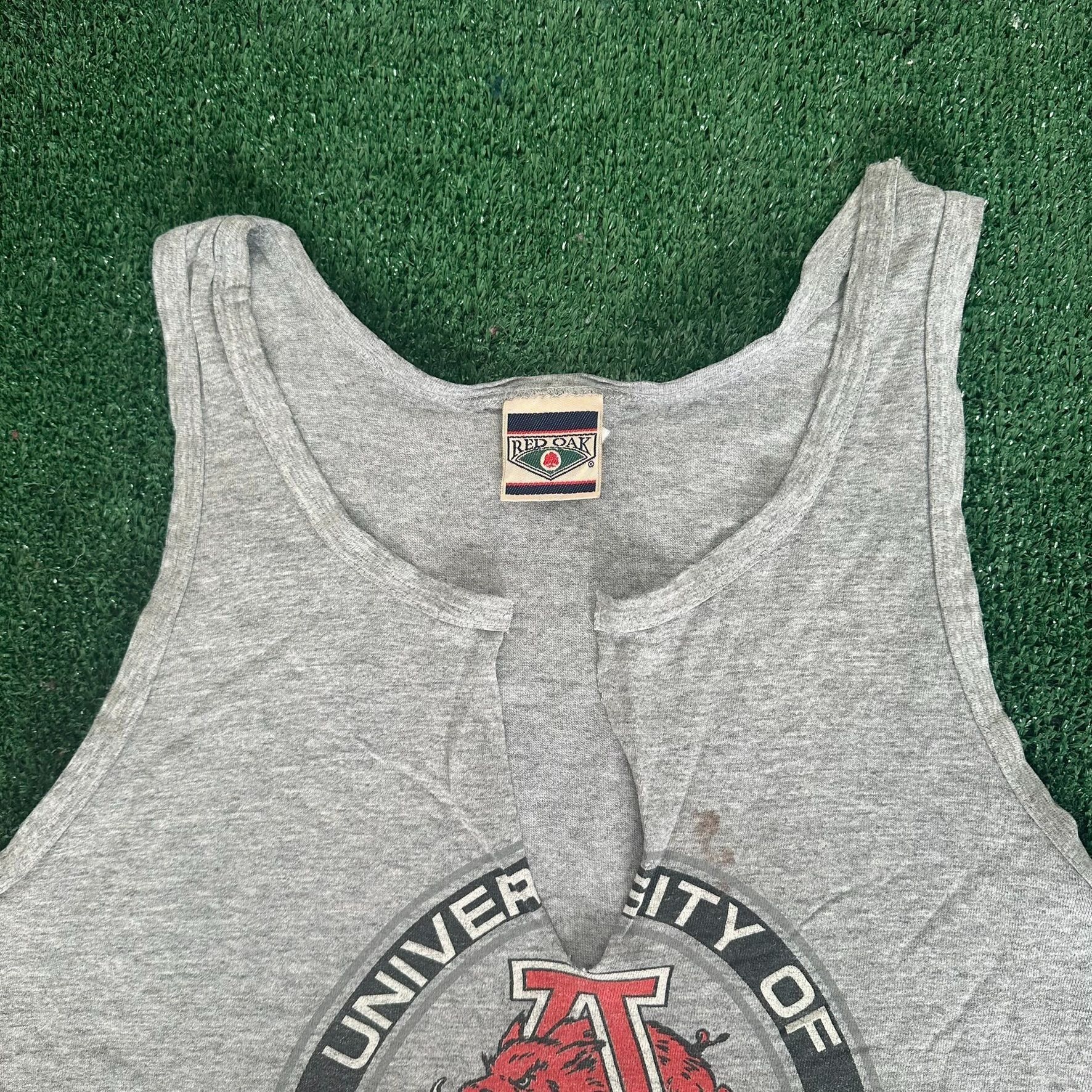 NCAA Vintage 90s Arkansas Razorbacks Tank Top Single Stitch Thras Size US M / EU 48-50 / 2 - 4 Thumbnail