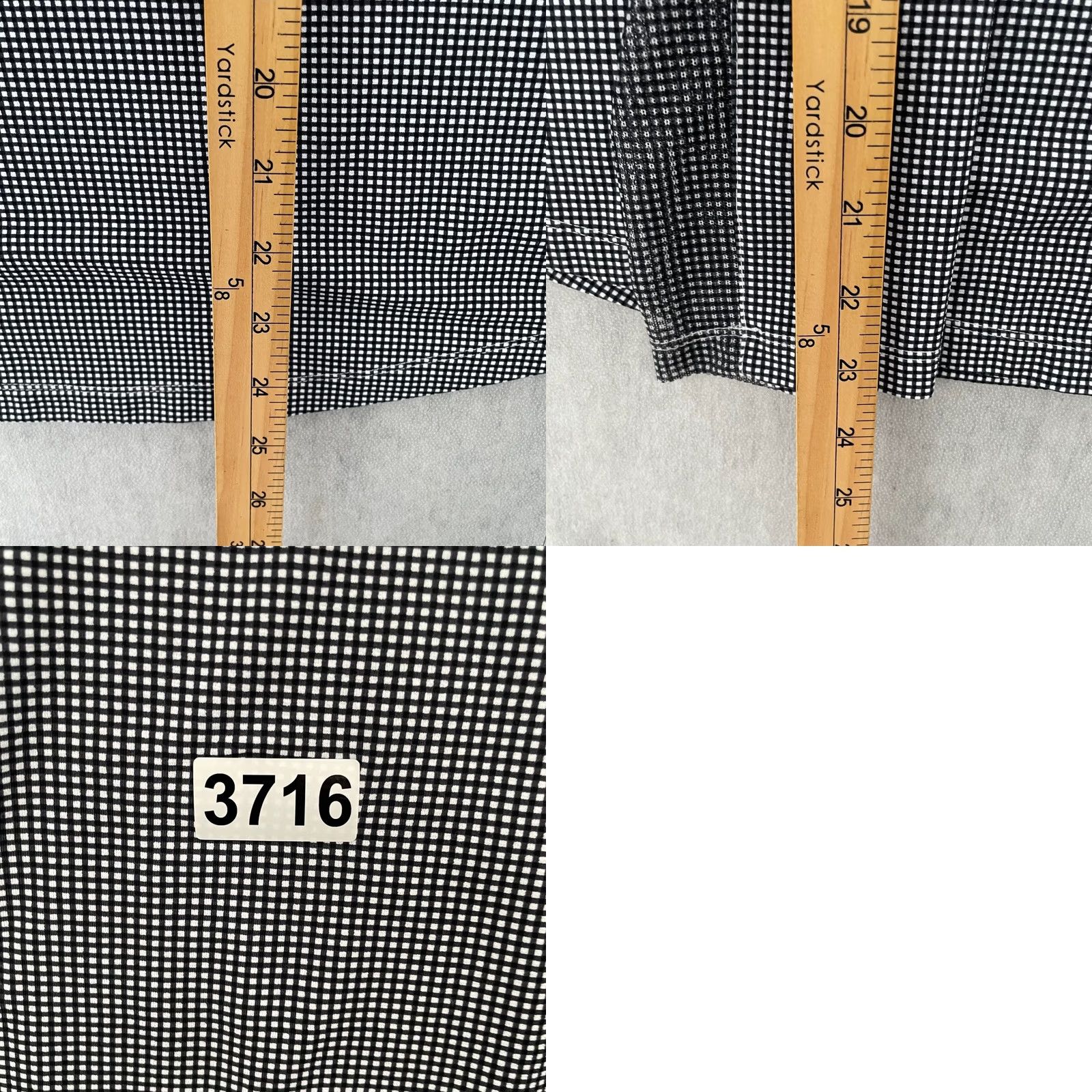 Vintage IBKUL Shirt Womens XL Black White Check 1/4 Zip Mock Golf Stretch Ladies Size XL / US 12-14 / IT 48-50 - 8 Thumbnail