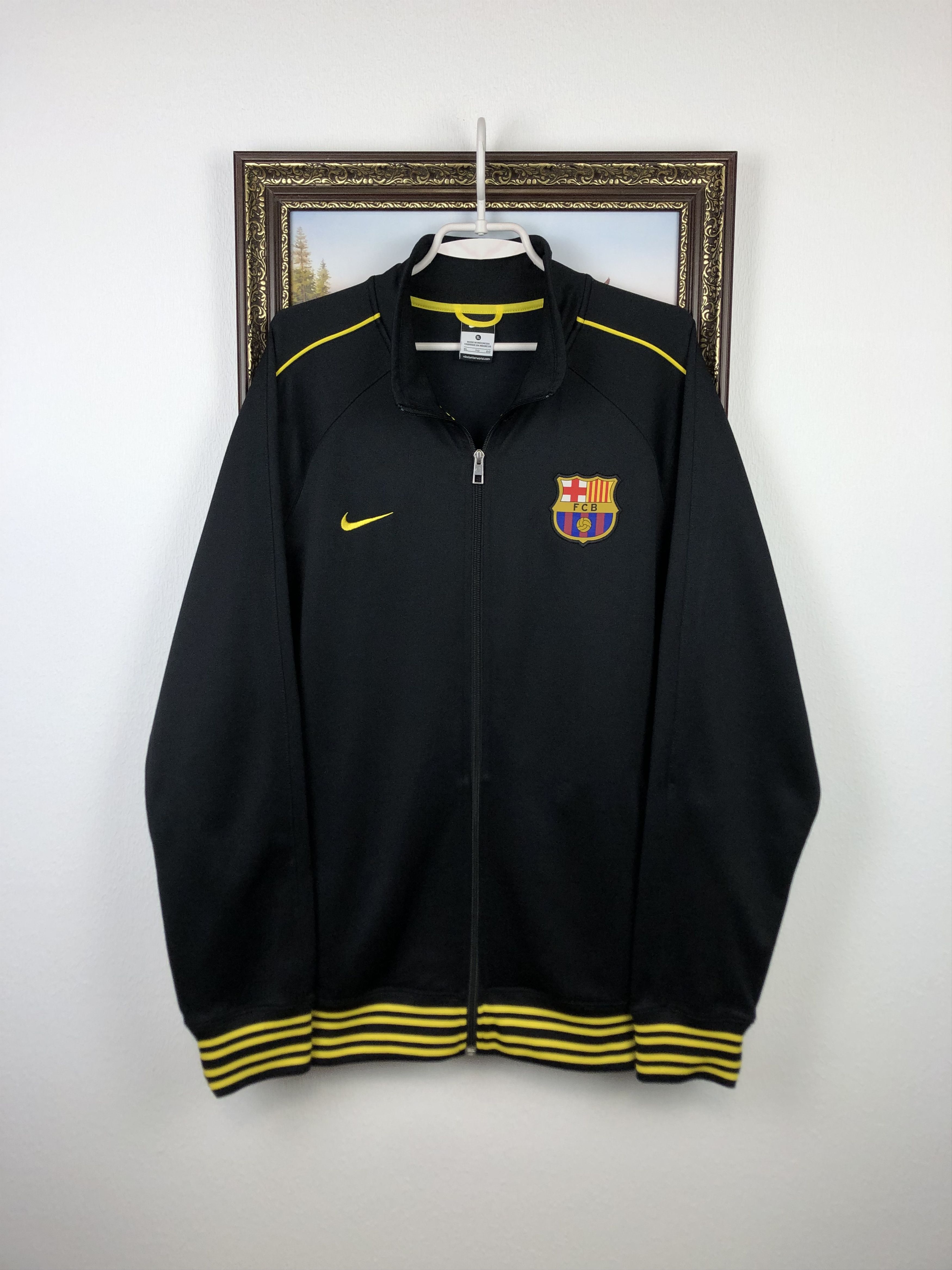 Nike Nike Barcelona Football Jacket Soccer Track Top Mens Black Size US XL / EU 56 / 4 - 1 Thumbnail