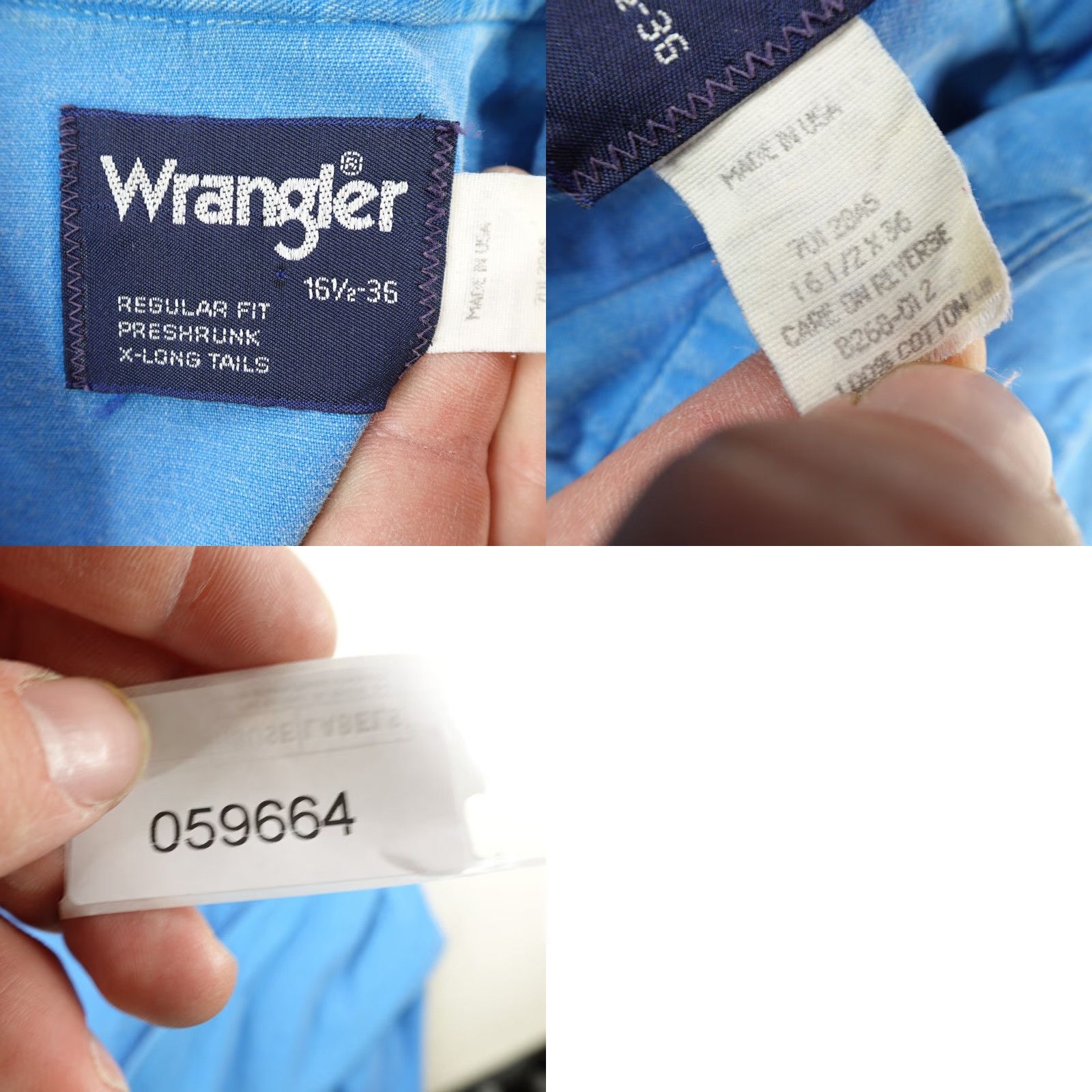 Wrangler VINTAGE Wrangler Shirt Men Large Blue Western Button Up 80s Cowboy Outdoor Western Size US L / EU 52-54 / 3 - 8 Thumbnail