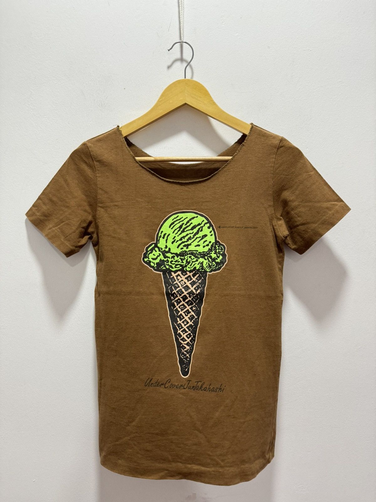 Undercover UNDERCOVER 99-00 AW AMBIVALENCE ICE CREAM CROP TOP TEE | Grailed