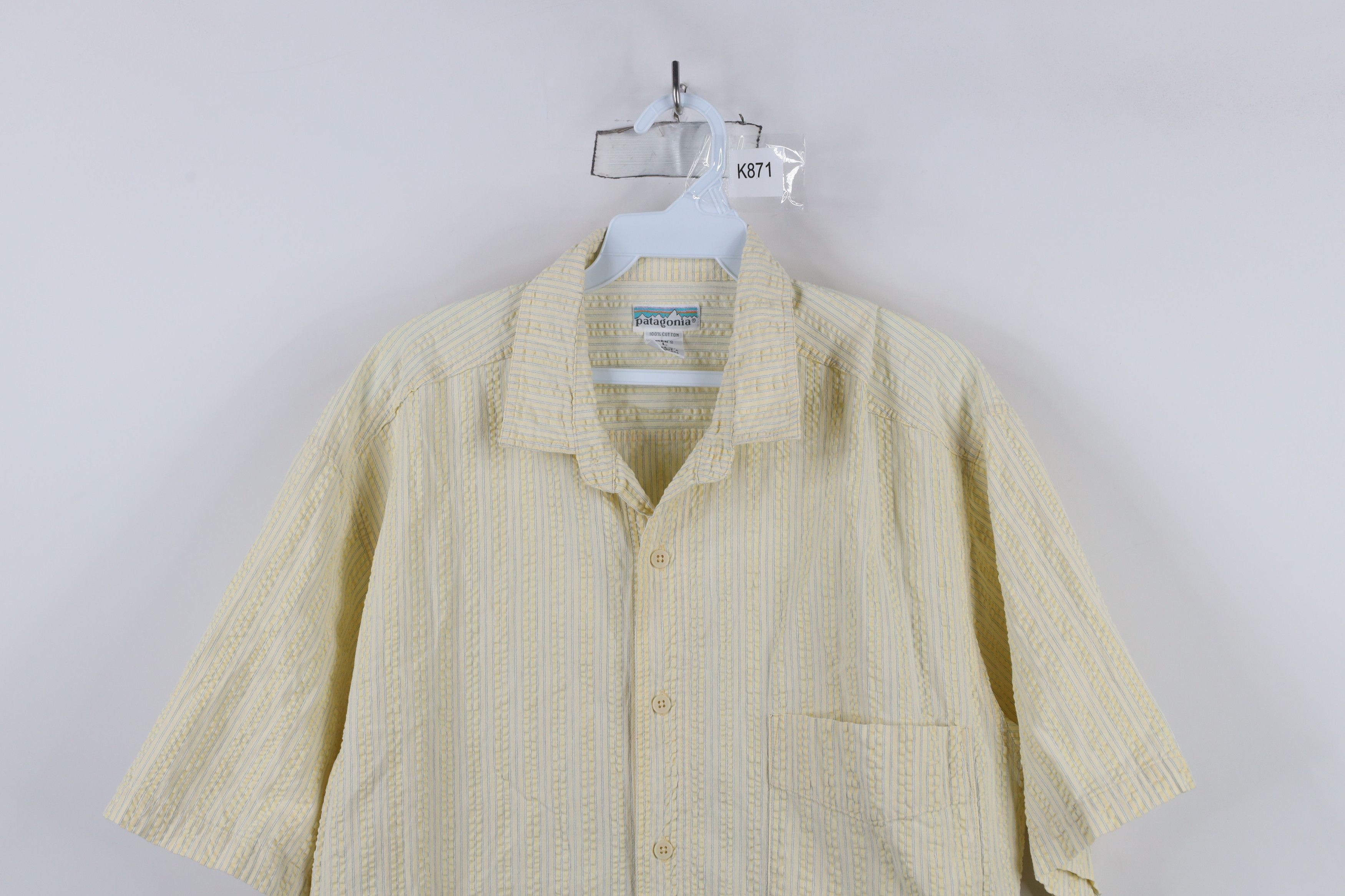 Patagonia × Vintage Vintage 70s Patagonia Seersucker Short Sleeve Button Shirt Size US L / EU 52-54 / 3 - 2 Thumbnail