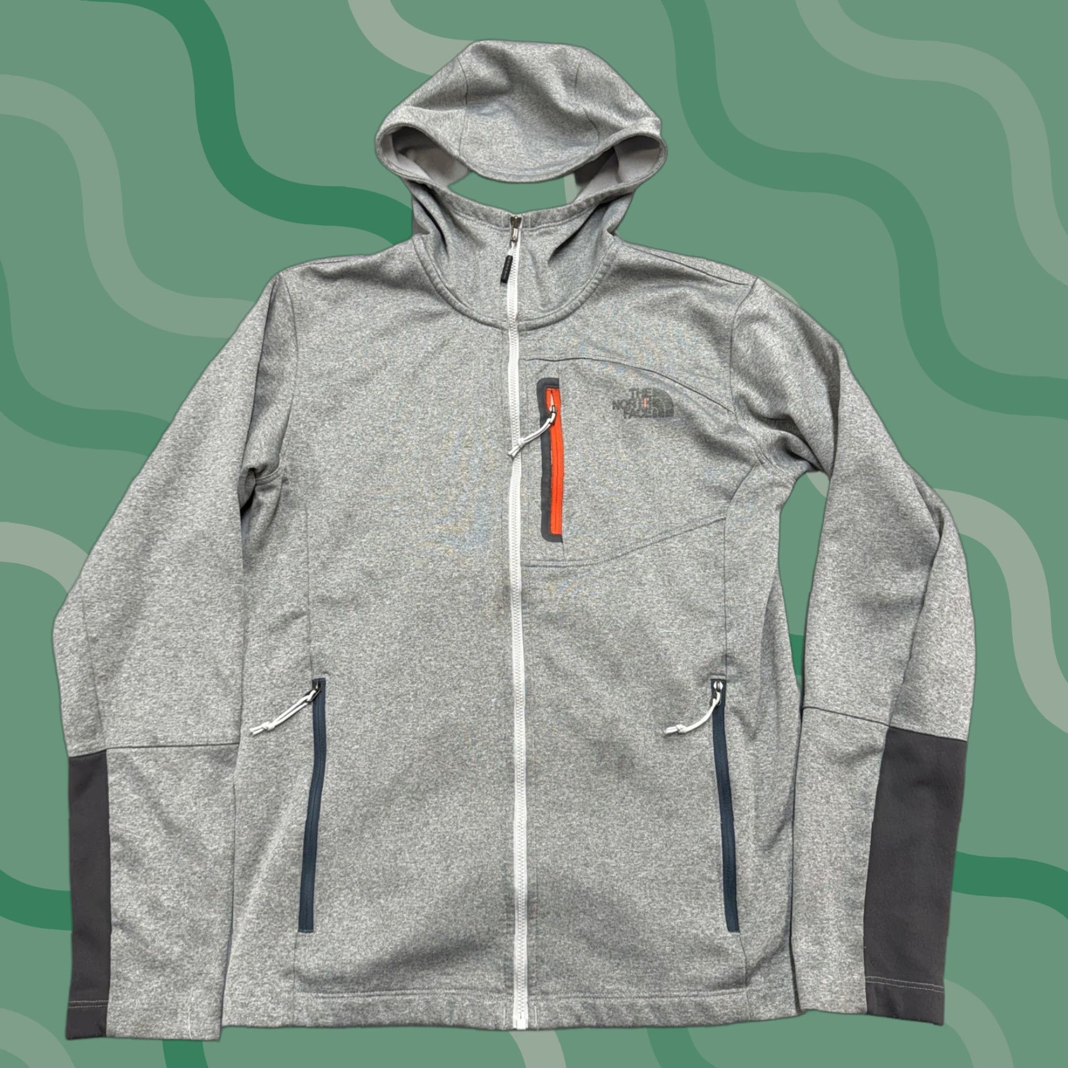 The North Face The North Face Jacket Mens Small Gray Full Zip Hooded Soft Shell Outdoor Size US S / EU 44-46 / 1 - 1 Thumbnail
