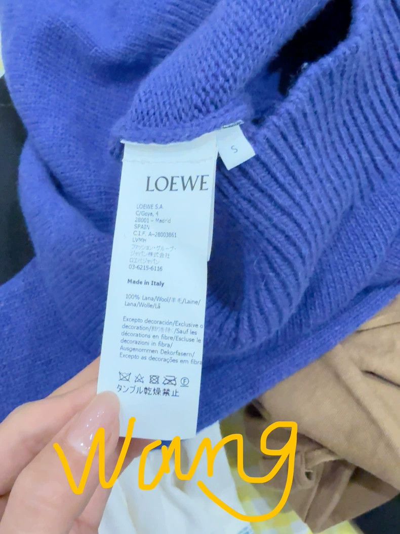 Loewe LOEWE Violet water diamond yarn Logo knit sweater Size S / US 4 / IT 40 - 3 Thumbnail
