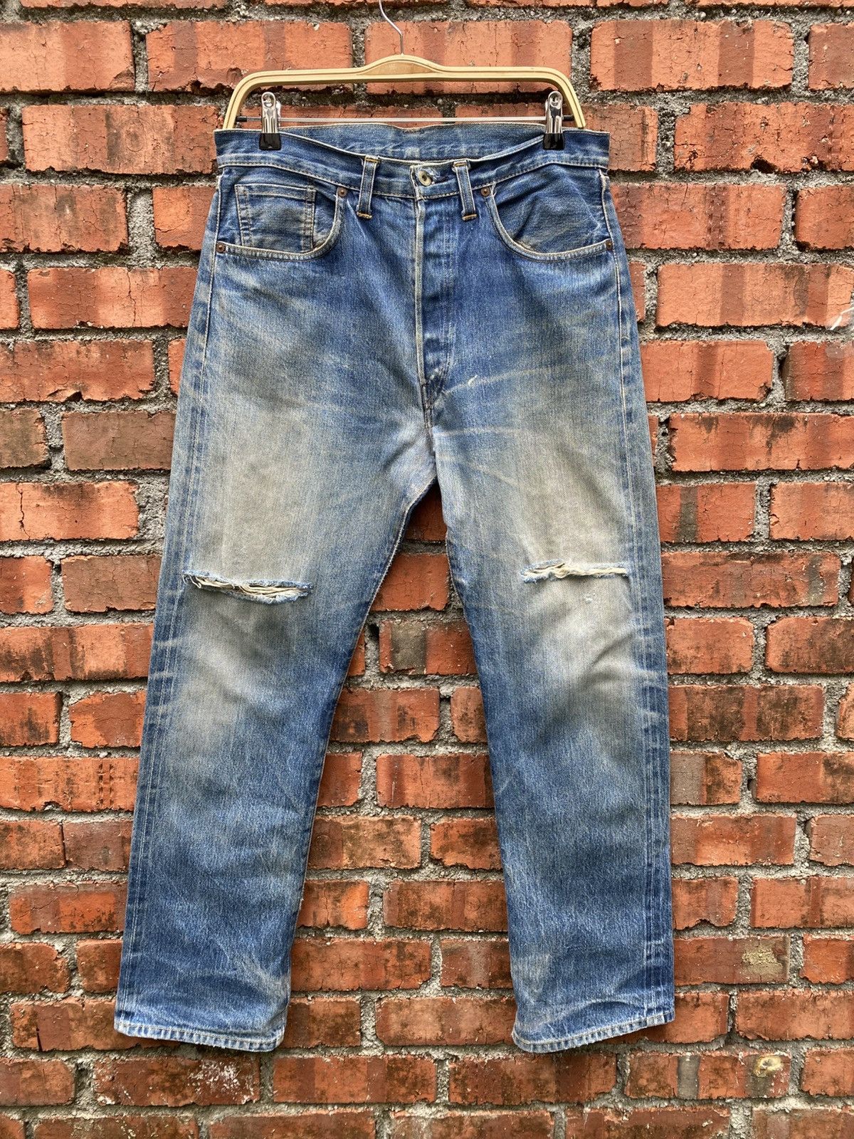 Levi's Vintage Clothing W33x31 Vintage levi's S501xx redline repaired big E usa Size US 33 - 1 Thumbnail