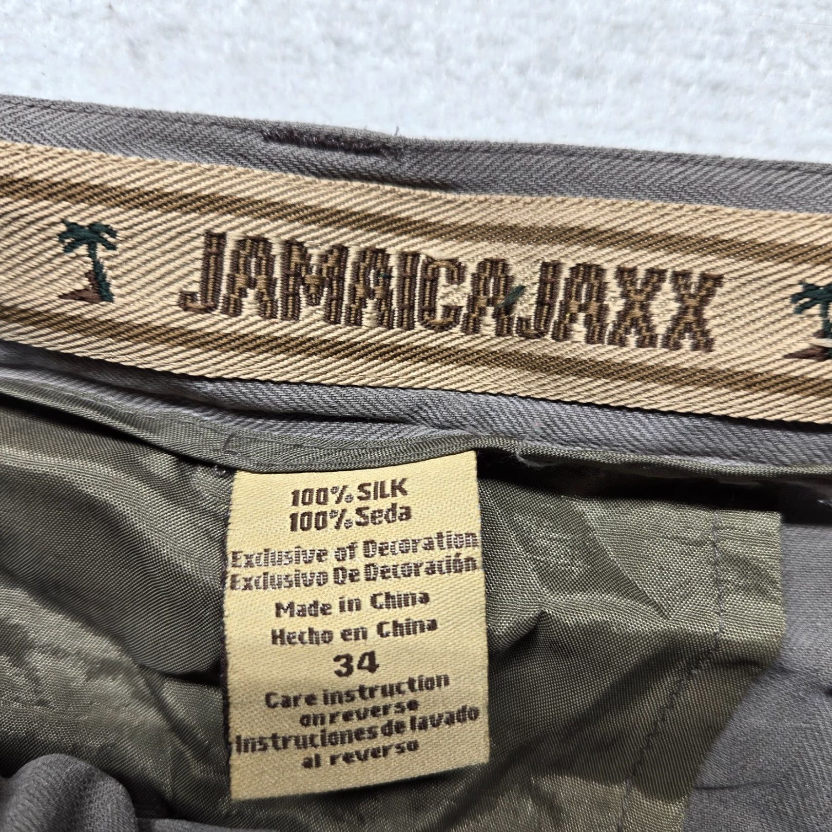 Vintage Jamaica Jaxx Pants Shorts Silk Beige 34 Adult Men 100% Silk Waist 34 Beige Jamaica Jaxx Pants Shorts Silk 34 Men Mens Size US 34 / EU 50 - 3 Thumbnail