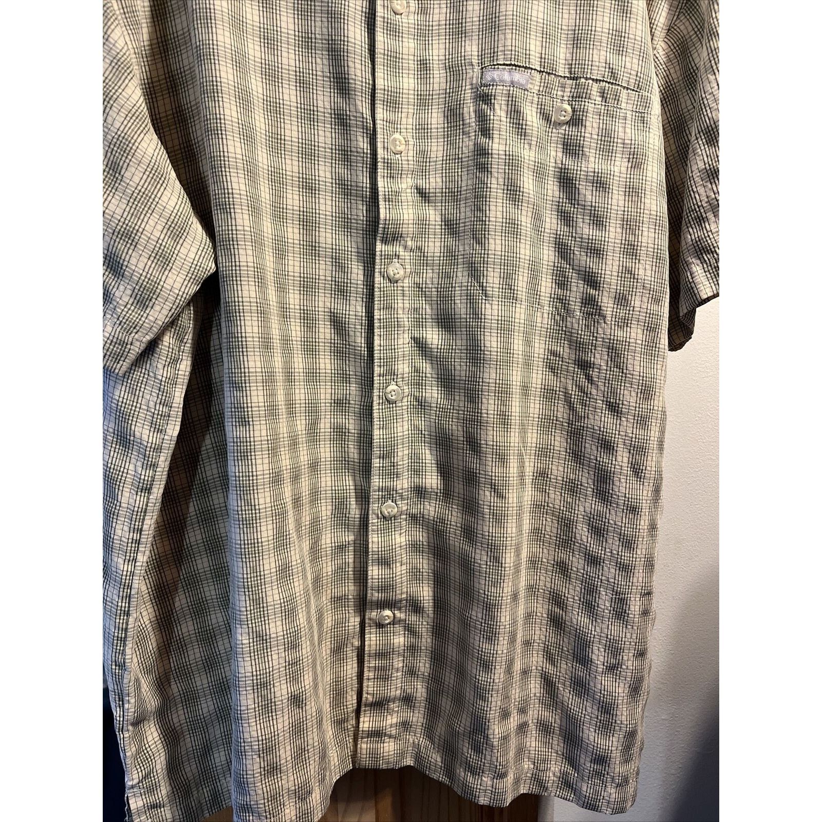 Columbia Columbia Sportswear Men’s XXL Beige Check SS Cotton Shirt Size US XXL / EU 58 / 5 - 6 Thumbnail