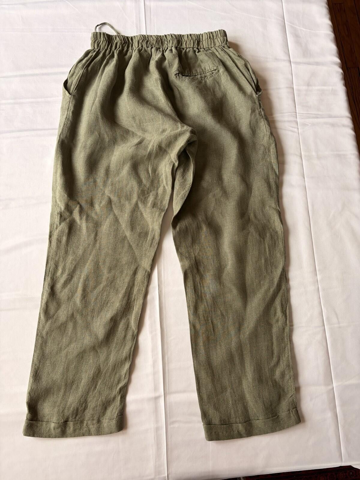 Other Ripa Ripa Green Linen Pants - Size M - Anacapri - Altered Size US 32 / EU 48 - 2 Thumbnail