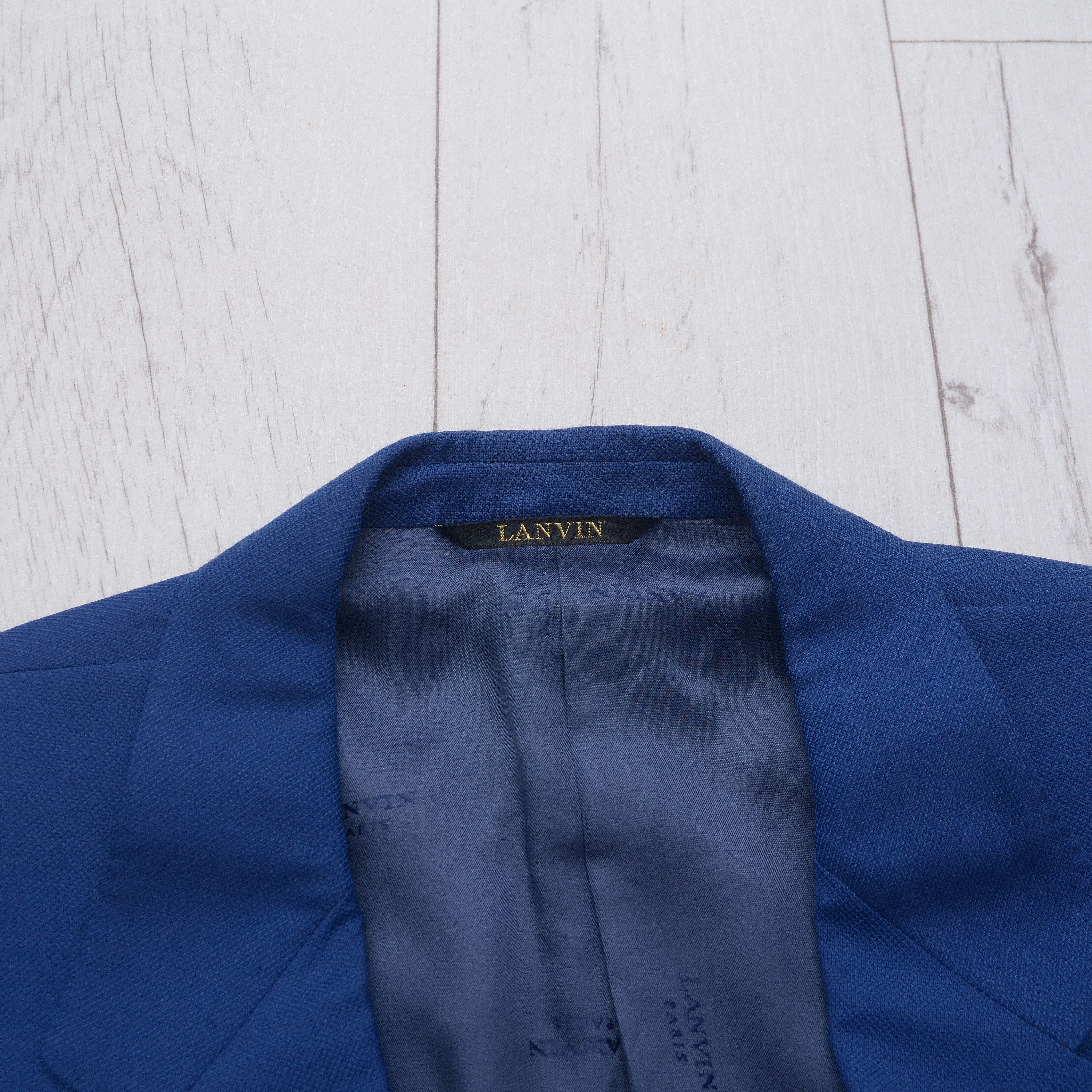 Lanvin Luxury Lanvin Blue Blazer Wool 2 button 56R Made in Italy Size 46R - 7 Thumbnail