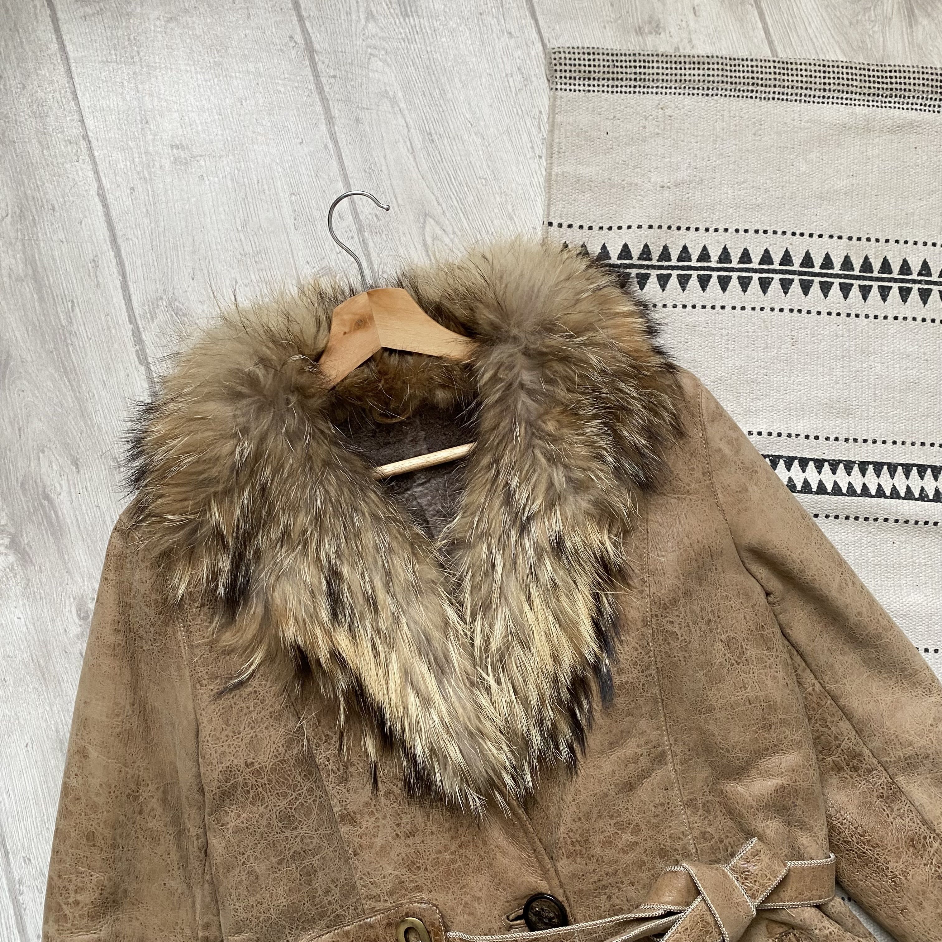 If Six Was Nine Y2K Vintage 2000s Real Fur Shepkins coat bandage Avant-garde Size L / US 10 / IT 46 - 2 Thumbnail