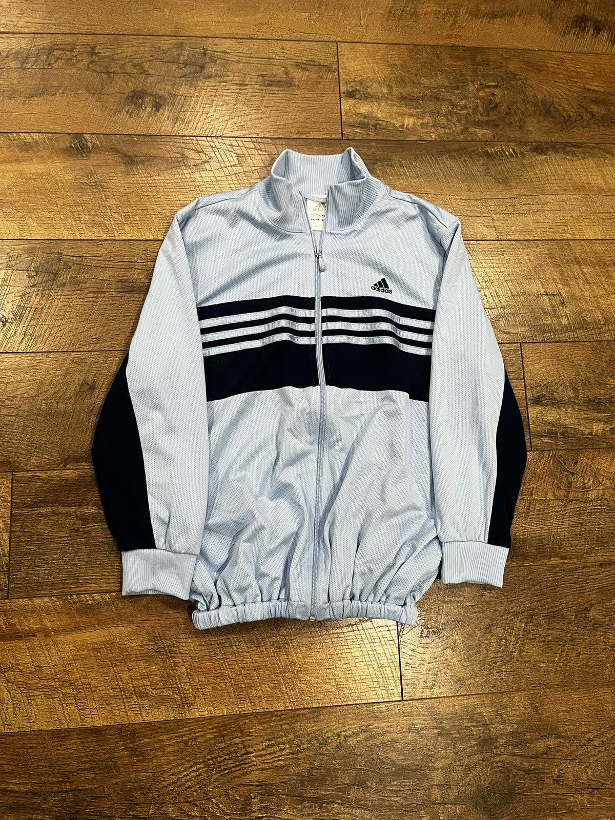 Adidas Vintage 2006 Adidas USA Mesh Track Jacket Blue & Navy Large Size US L / EU 52-54 / 3 - 4 Thumbnail