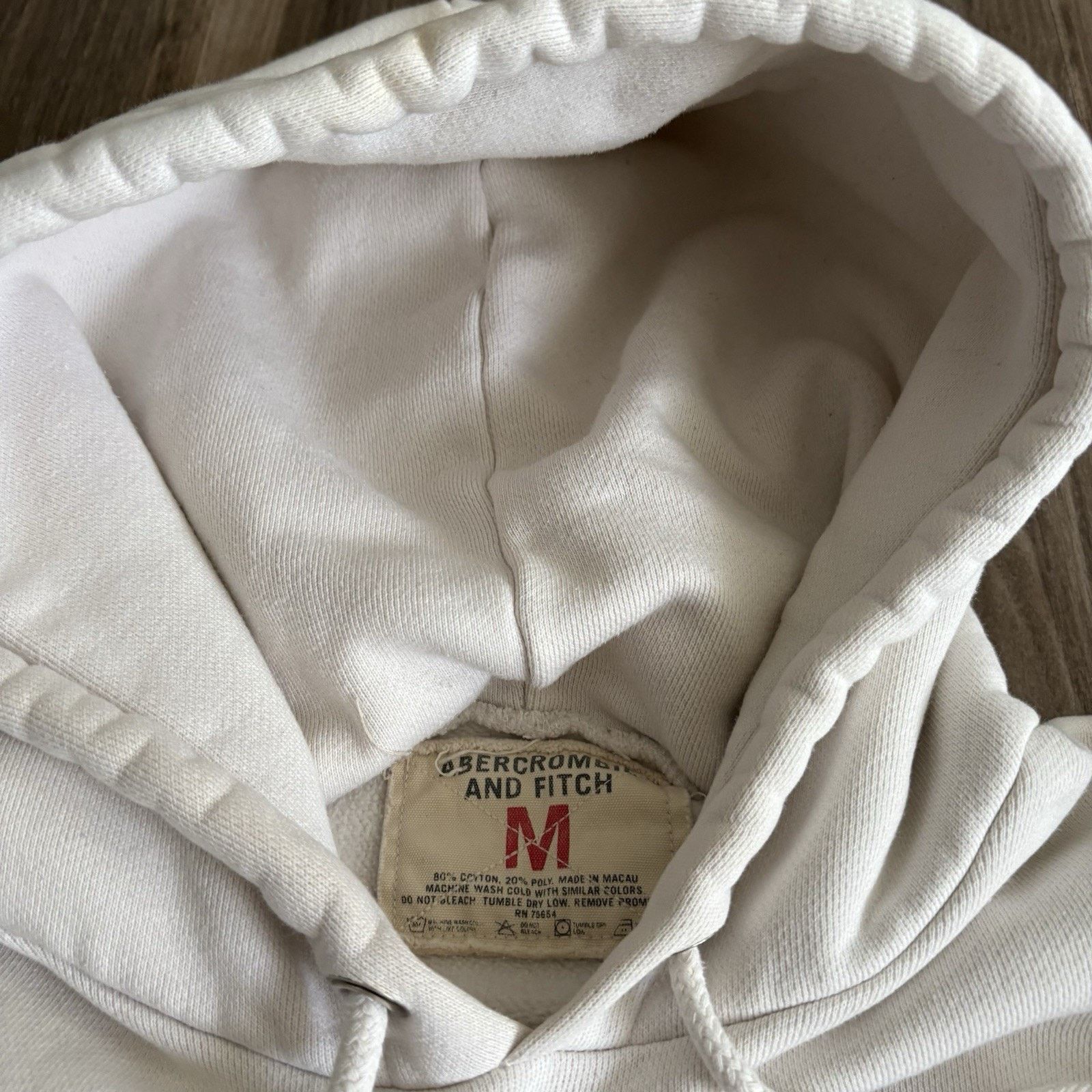 Abercrombie & Fitch × Vintage Vintage Abercrombie & Fitch Hoodie Mens Size M Cream Size US M / EU 48-50 / 2 - 5 Thumbnail