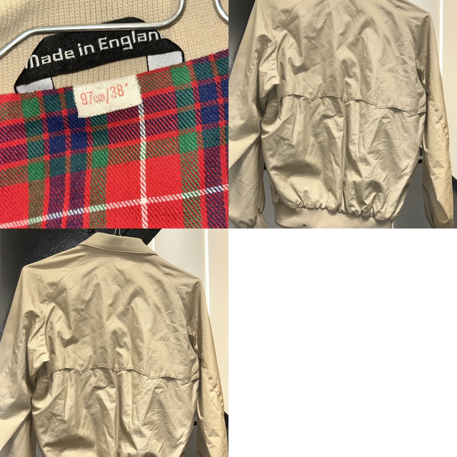 Vintage VINTAGE Four Climes Bomber Jacket Made In England Blanket Lined Med Large Beige Size US L / EU 52-54 / 3 - 8 Thumbnail
