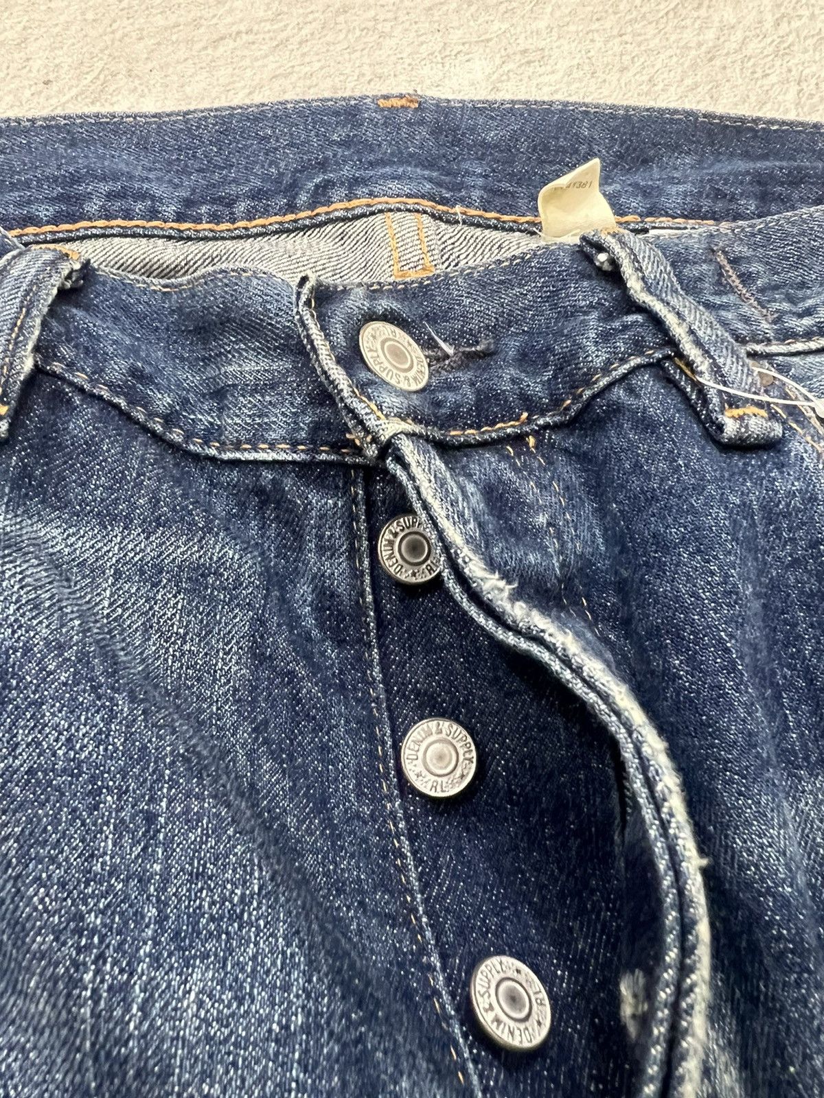 Kapital 2000s Archival Rrl Ralph Lauren Ripped Wash Jeans y2k Ifsix Size US 35 - 6 Thumbnail