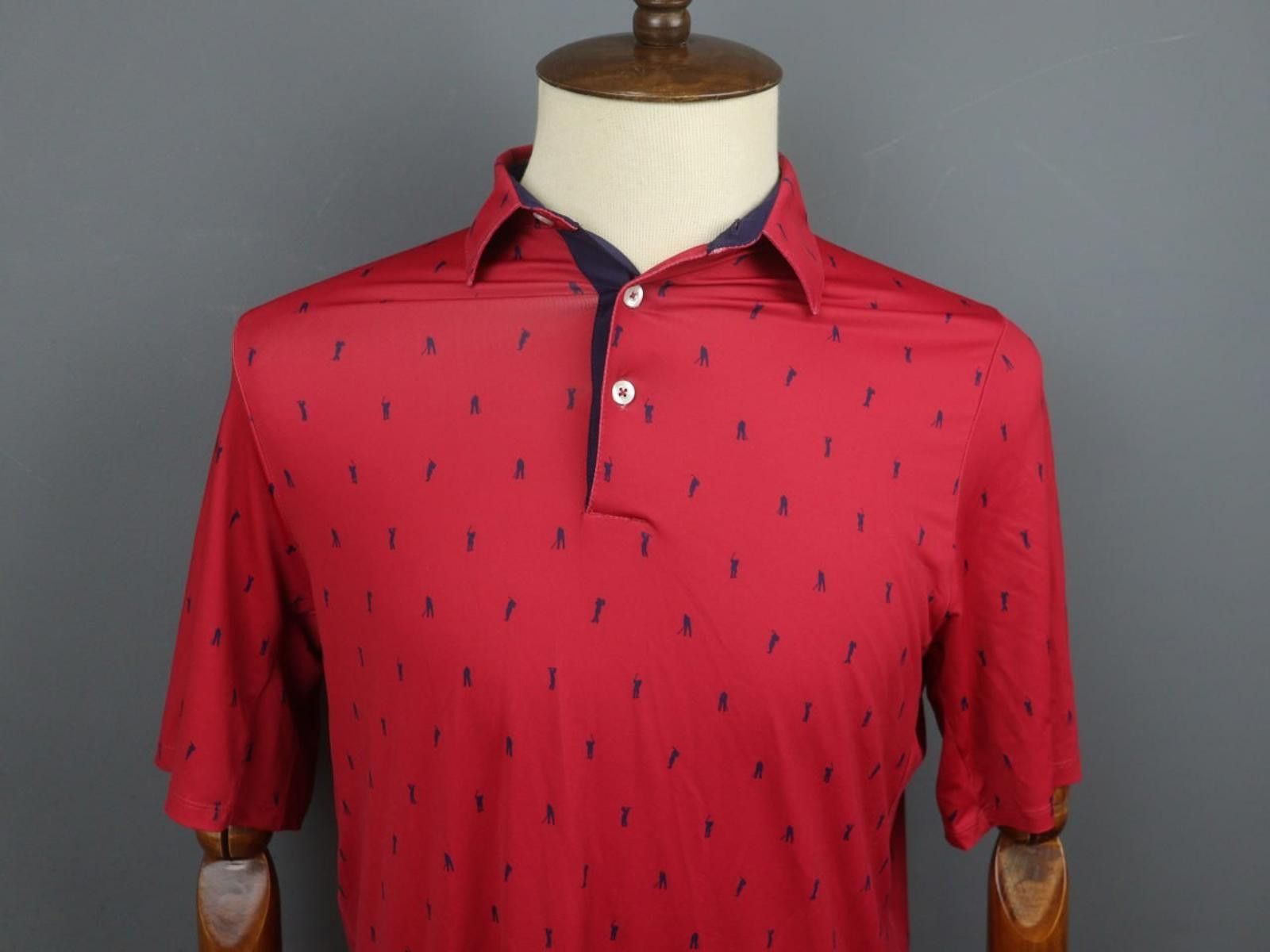KJUS Kjus Red Collared Comfort Fit UPF50+ Golf Polo Shirt Size 52 Size ONE SIZE - 2 Thumbnail