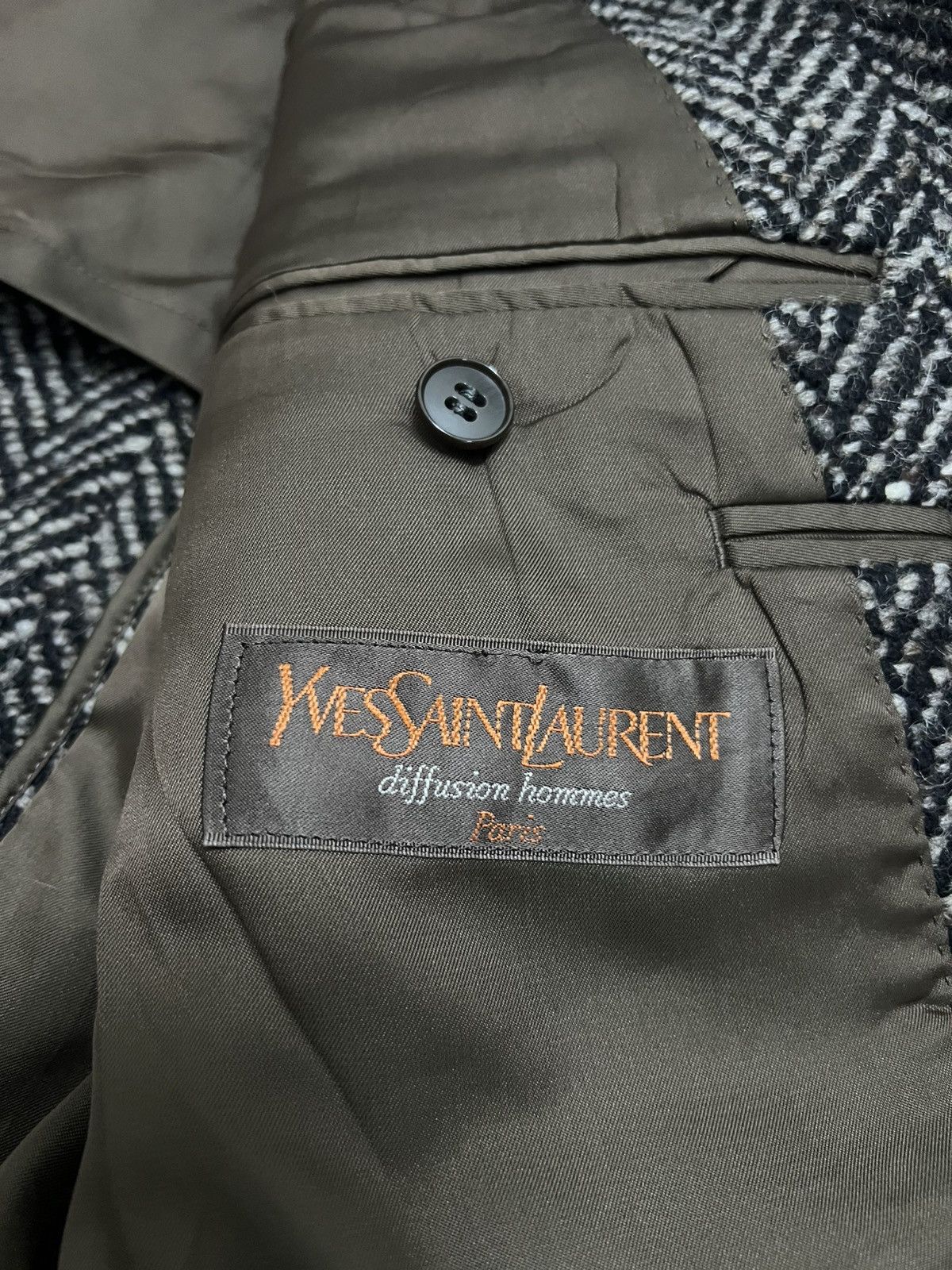 Yves Saint Laurent Vintage Yves Saint Laurent Homme Wool Coat Size US M / EU 48-50 / 2 - 11 Thumbnail