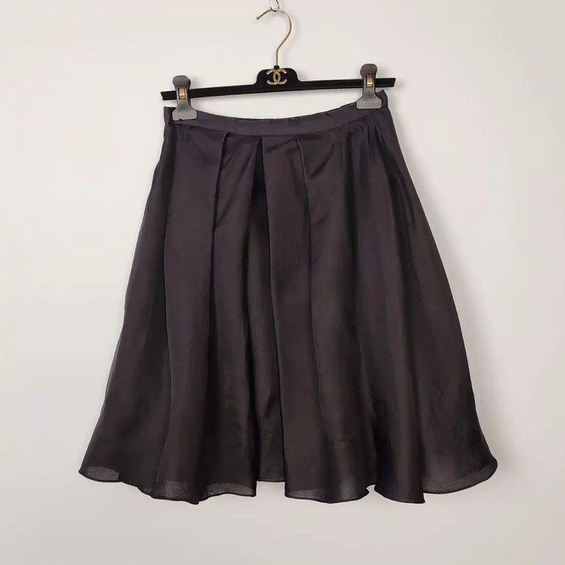 Dior Dior Black Silk Midi Skirt 0089 Size 36" / US 14 / IT 50 - 1 Thumbnail