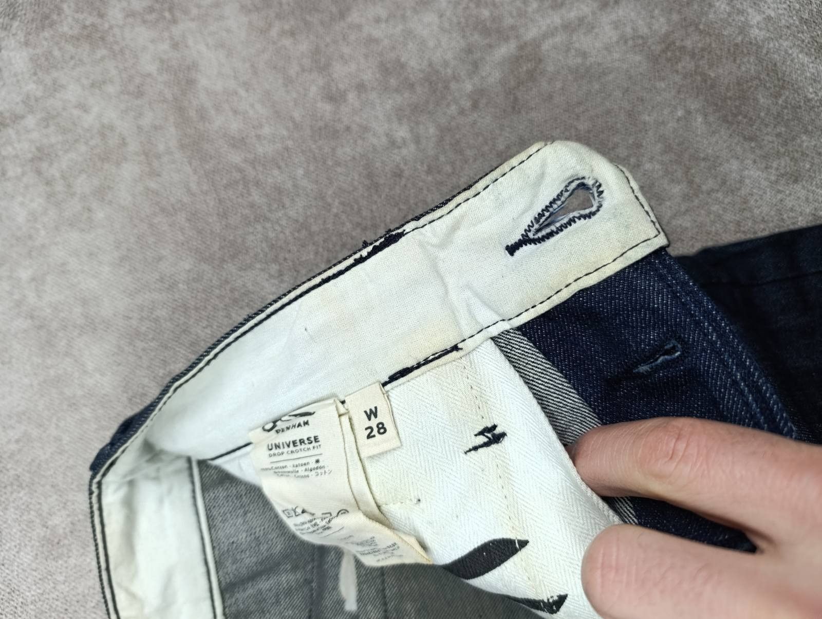 DENHAM DENHAM UNIVERSE DROP CROTCH FIT DENIM CUSTOM JEANS JAPANESE Size US 28 / EU 44 - 13 Thumbnail