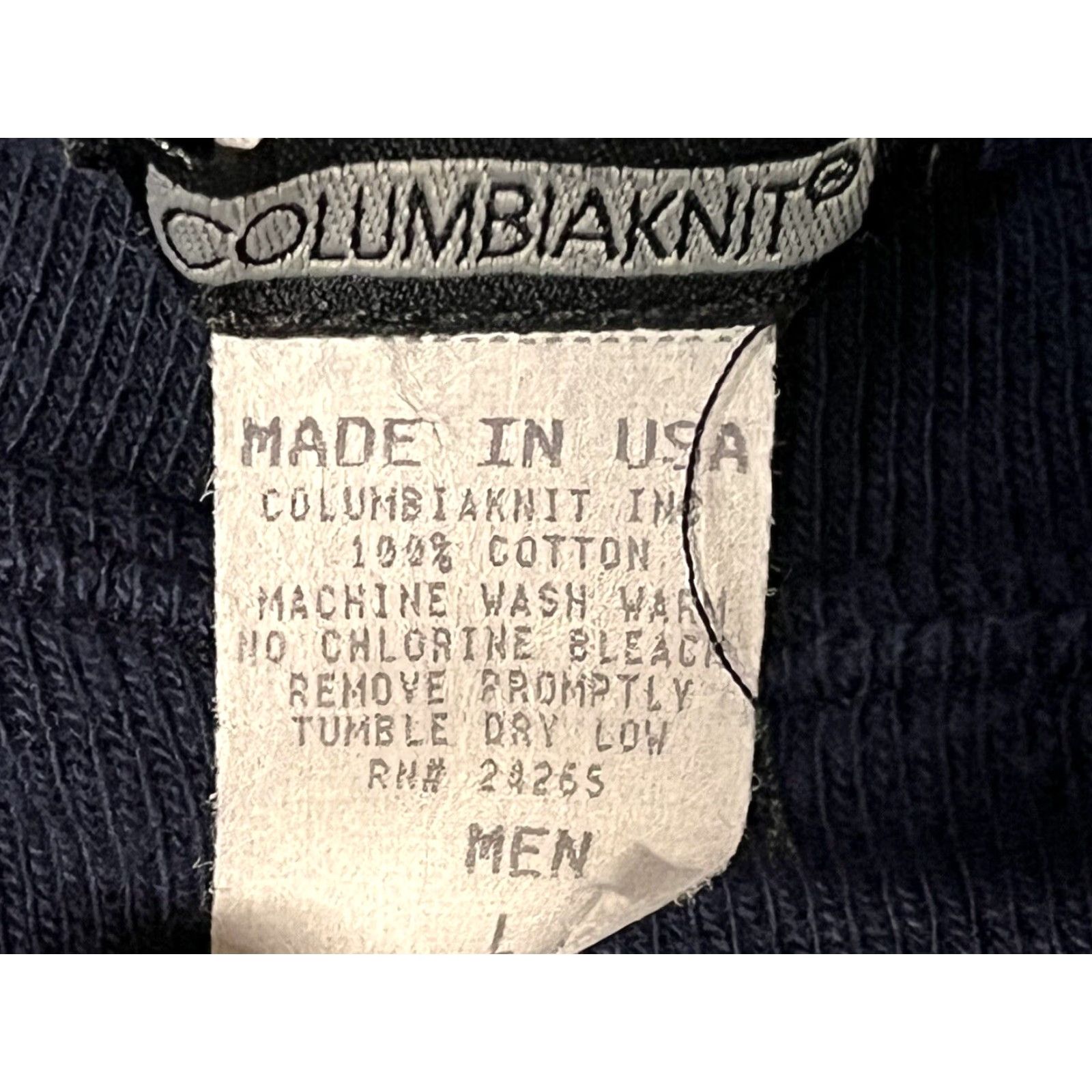 Vintage VINTAGE Columbia Knit Pullover Shirt Large Mens Navy Blue Long Sleeve 80s Size US L / EU 52-54 / 3 - 4 Thumbnail