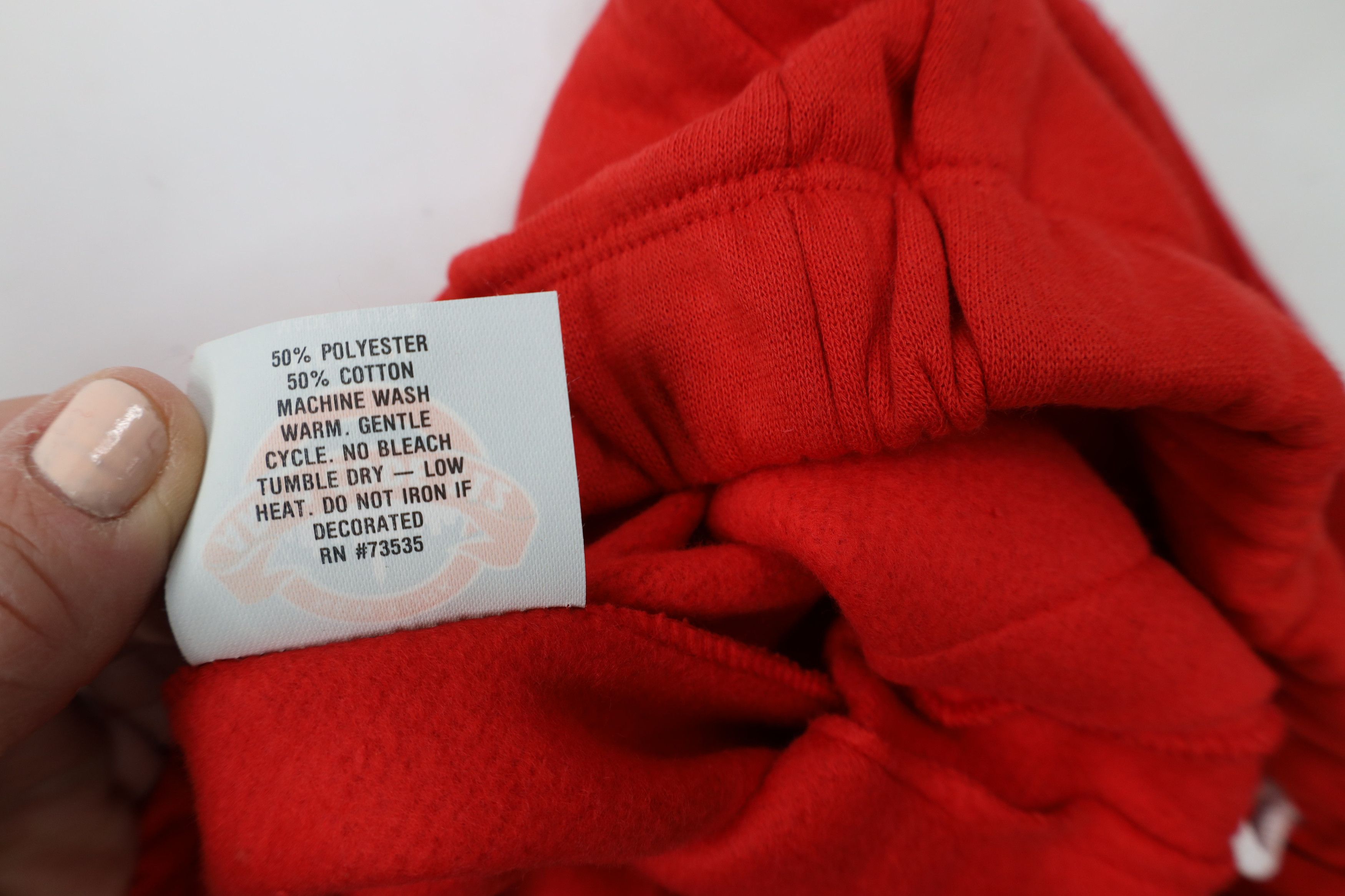 Vintage Deadstock Vintage 90s Streetwear Sweatpants Joggers Red USA Size US 34 / EU 50 - 8 Thumbnail