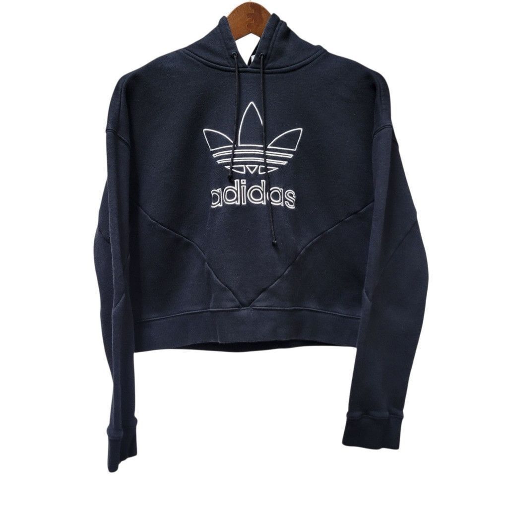 Adidas Adidas Embroidered Logo Women's Cropped Top Hoodie Large Size S / US 4 / IT 40 - 1 Thumbnail