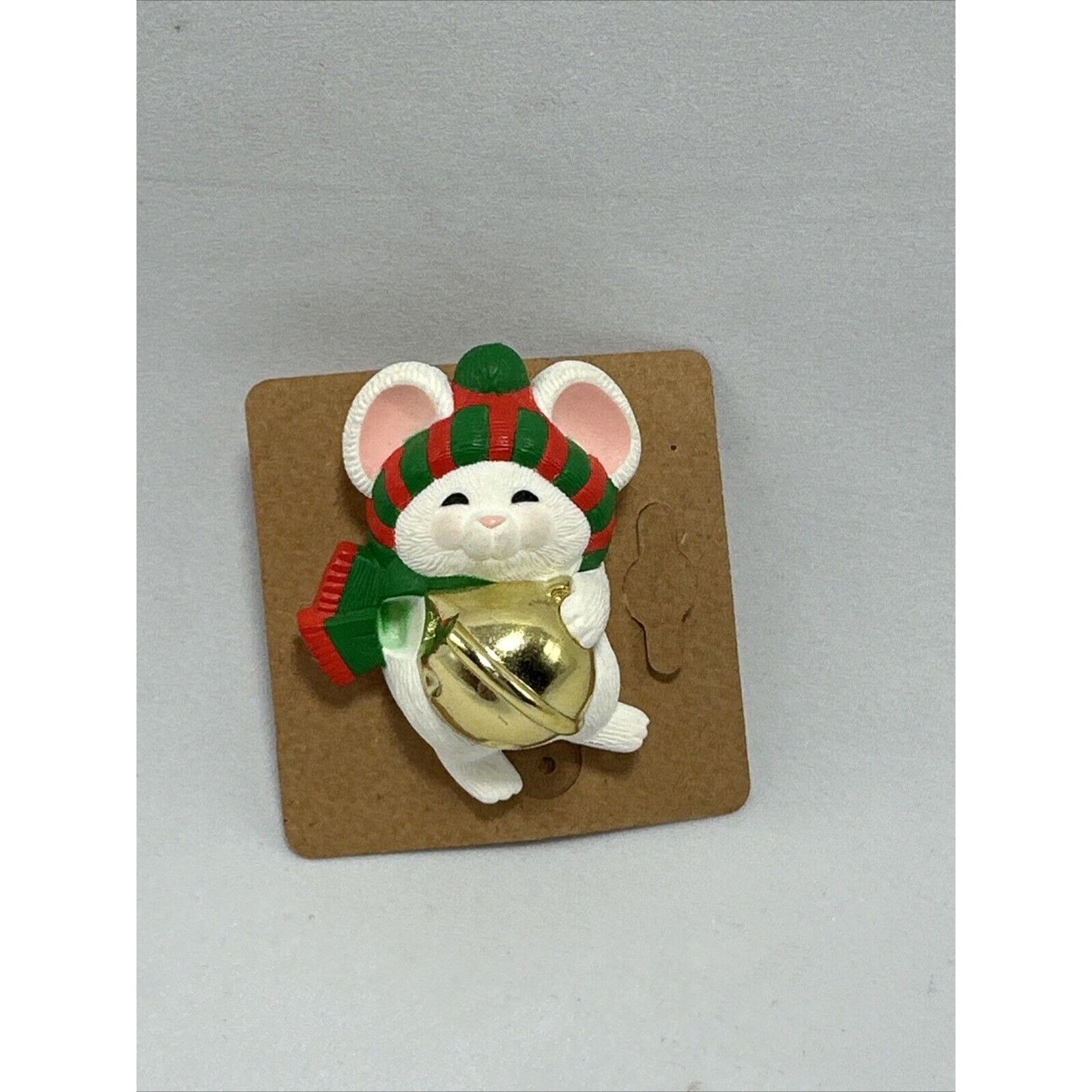 & Other Stories Hallmark White Mouse Jingle Bell Teacher Brooch Pin Button Size ONE SIZE - 7 Thumbnail