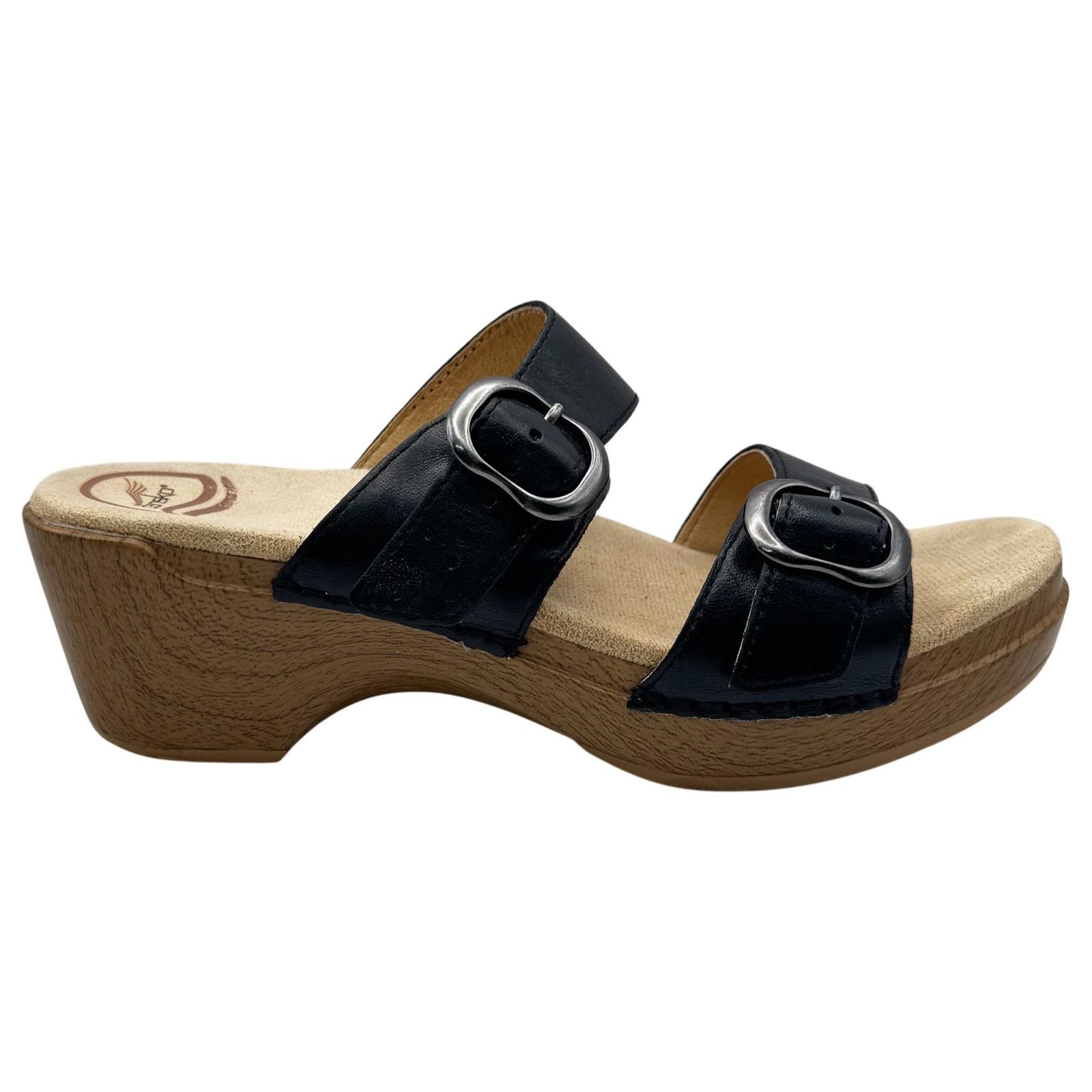 Dansko Dansko Sophie Sandal Black Full Grain Leather Suede 36 5.5-6 Size US 5.5 / IT 35.5 - 1 Thumbnail