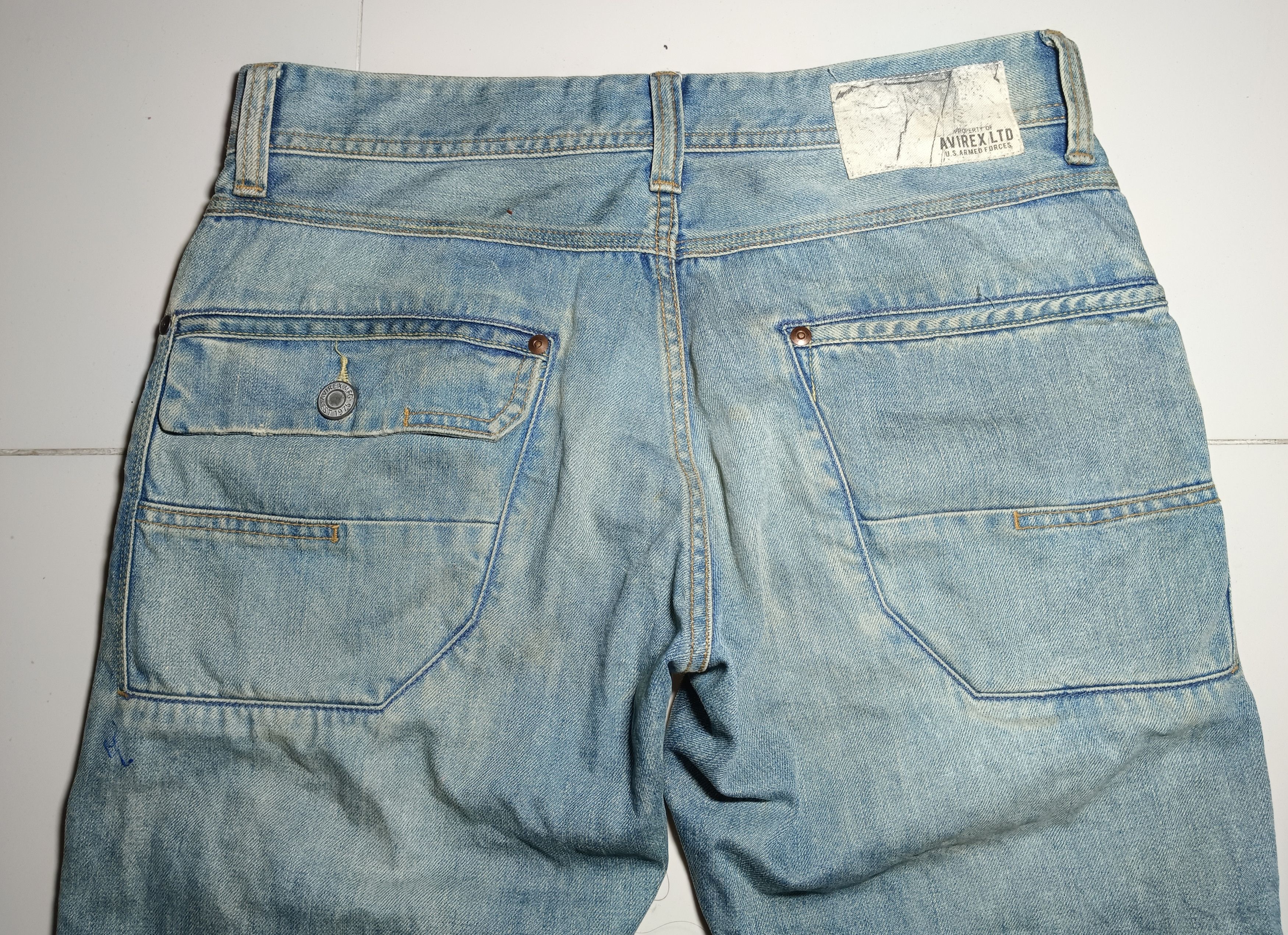 Avirex Avirex U.S Armed Forces Distressed Denim Jeans Size US 32 / EU 48 - 7 Thumbnail