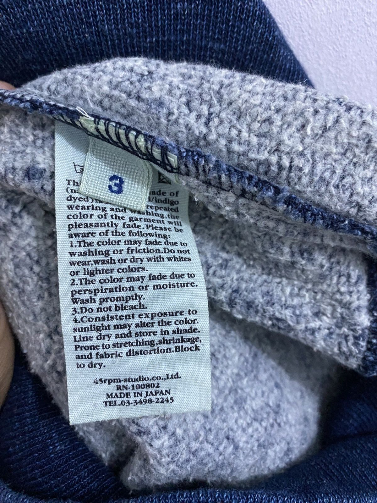 45rpm Joubu De Nagamochi 45RPM Half Zip TwoTone Sweater Size US L / EU 52-54 / 3 - 13 Thumbnail
