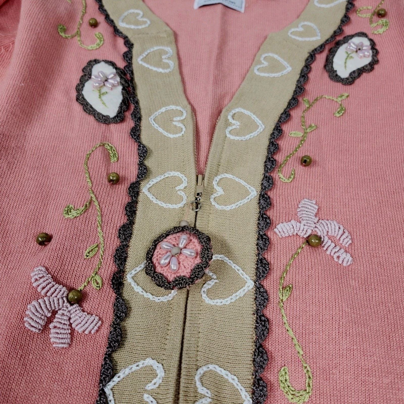 Other Vtg Handknits By Storybook Beach Sandcastle cardigan Sz 1x Size XXL / US 16-18 / IT 52-54 - 3 Thumbnail