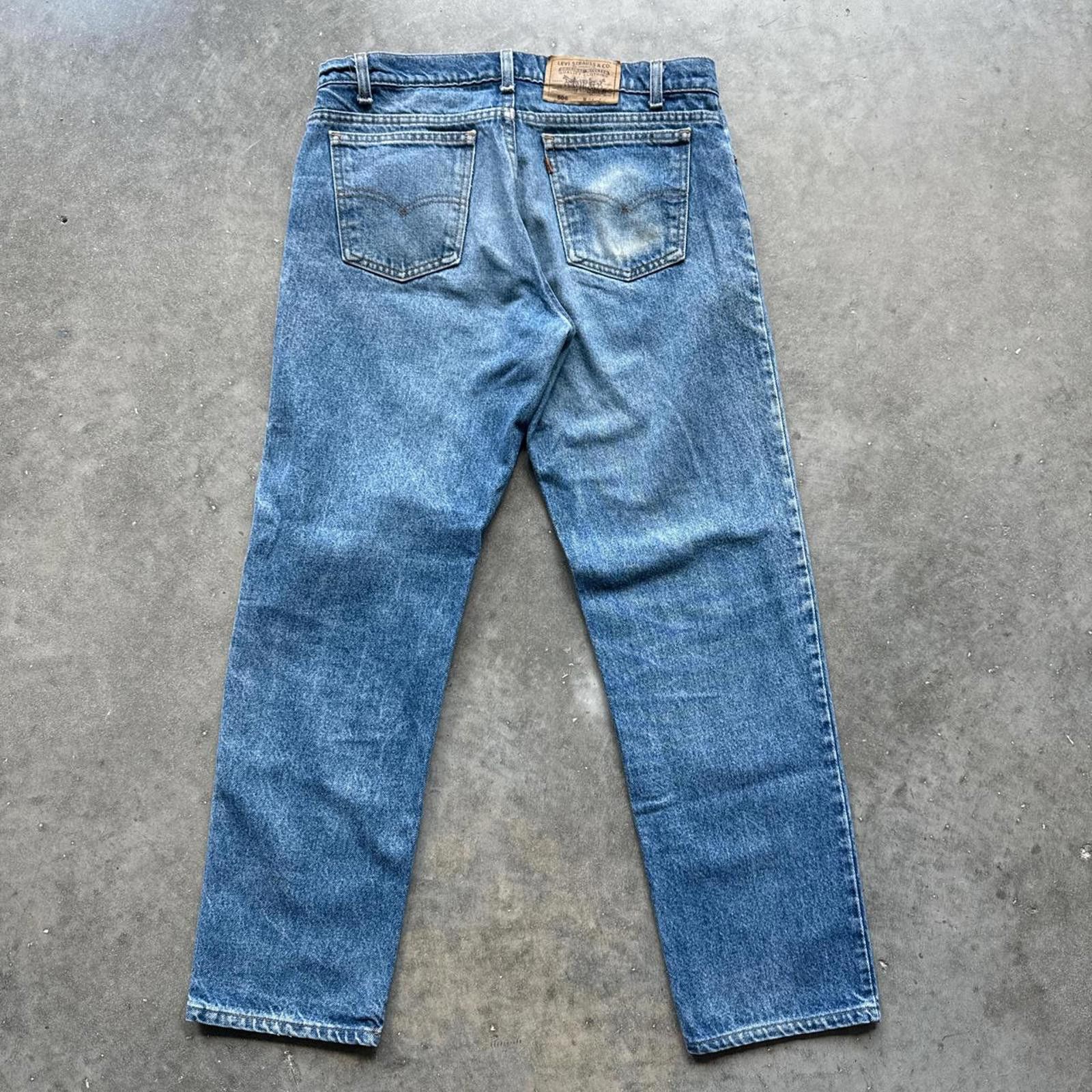 Levi's Levi's 506 Orange Tab 90's Blue Faded Jeans With Wallet Mark Size US 34 / EU 50 - 2 Thumbnail