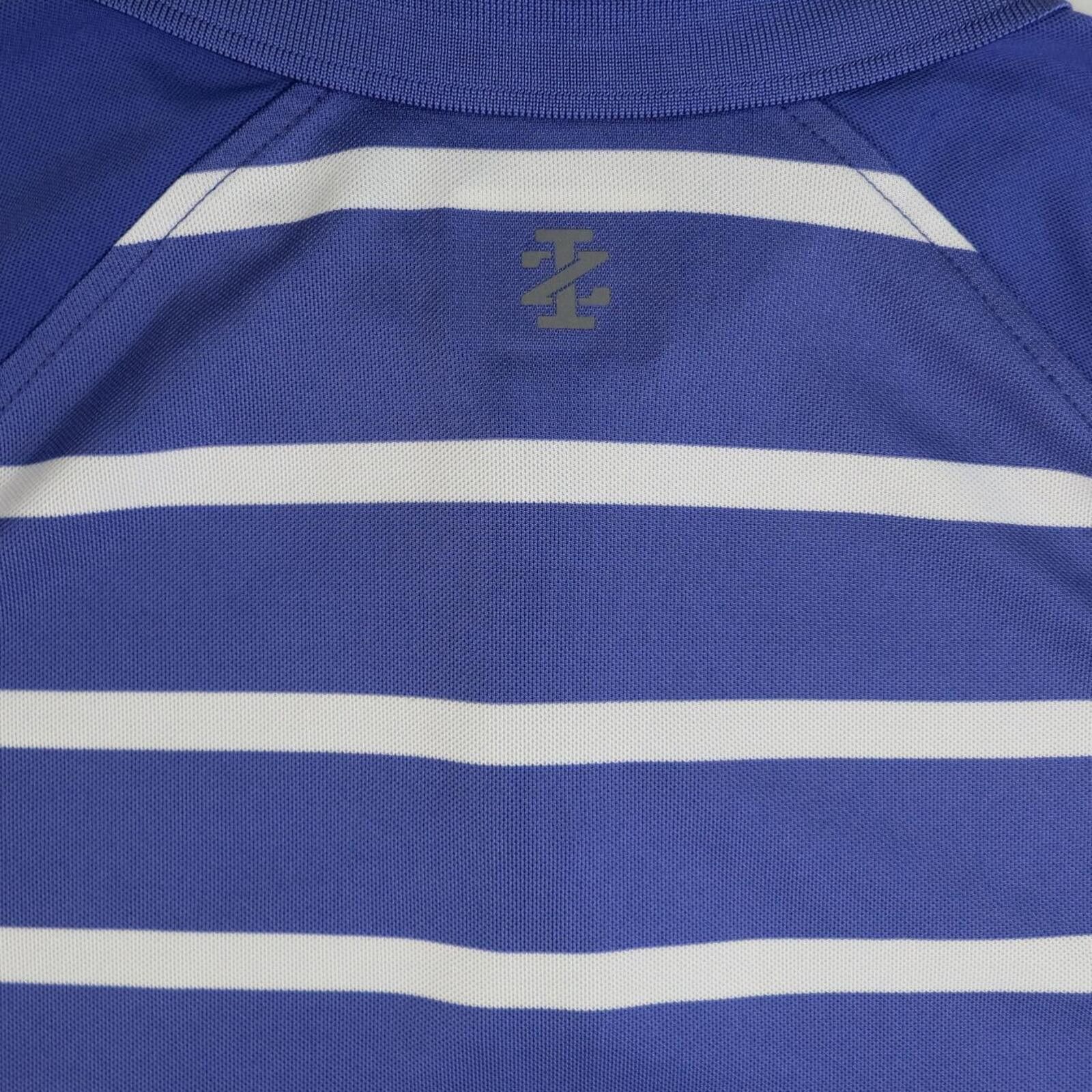 Izod IZOD Golf Men's Medium Purple and White Striped Polo Shirt Size US M / EU 48-50 / 2 - 6 Thumbnail