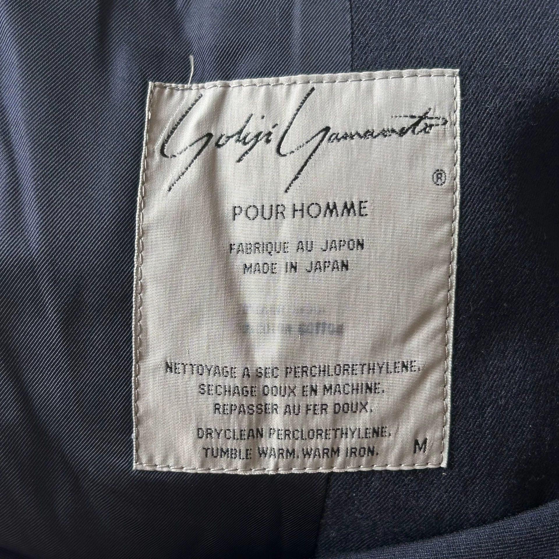 Yohji Yamamoto Yohji Yamamoto 87AW Asym Pocket Long Blazer Navy Size US M / EU 48-50 / 2 - 6 Thumbnail