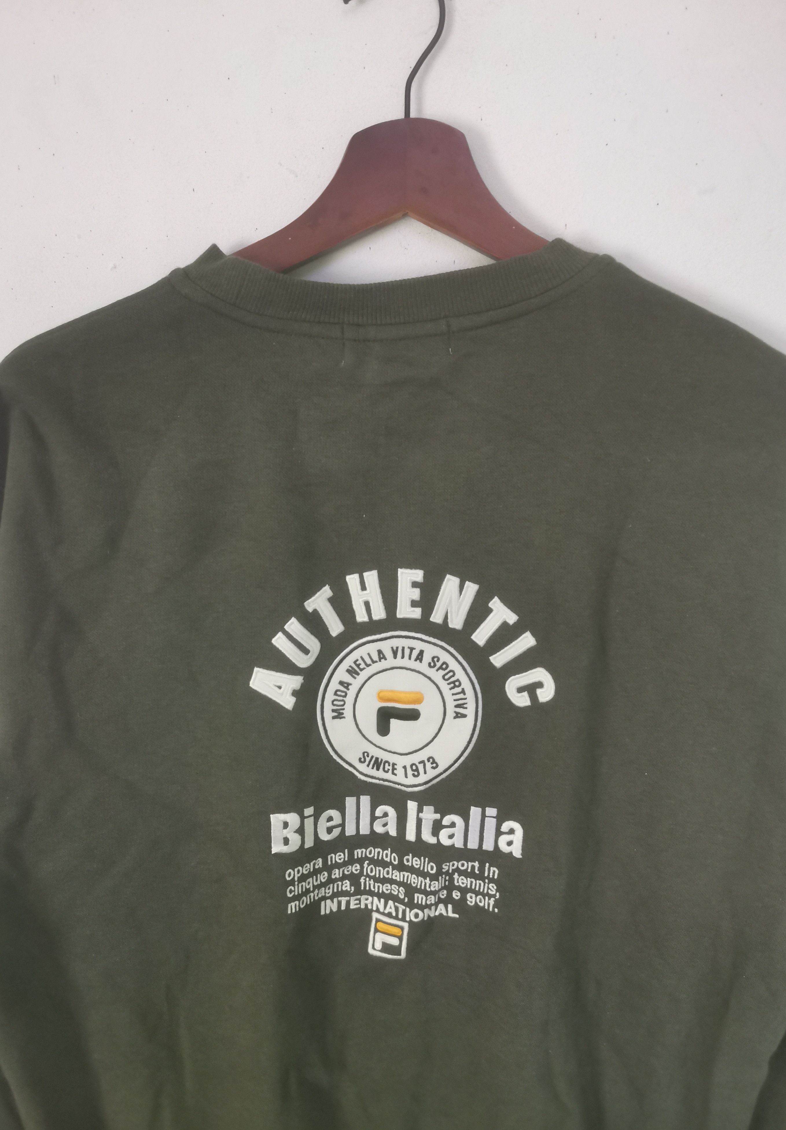 Fila × Vintage Rare vintage FILA sweatshirt crew neck green army colour Size US M / EU 48-50 / 2 - 4 Thumbnail