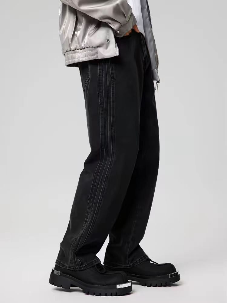 Japanese Brand × Jean Vintage Street Loose Casual Black Jeans Size US 32 / EU 48 - 7 Thumbnail