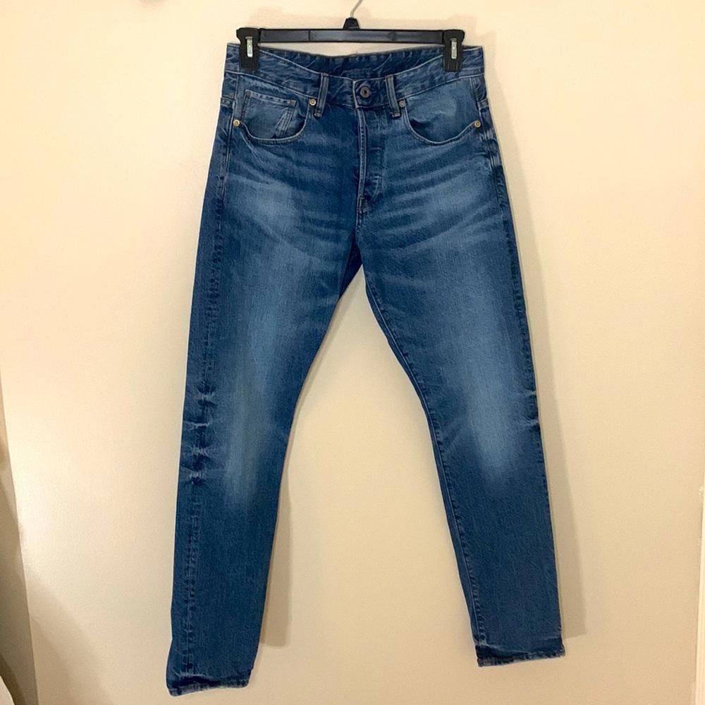 Designer G-Star RAW -Straight Tapered 3301 -31W32L- 100%Ctn (organic) Size US 31 - 2 Thumbnail