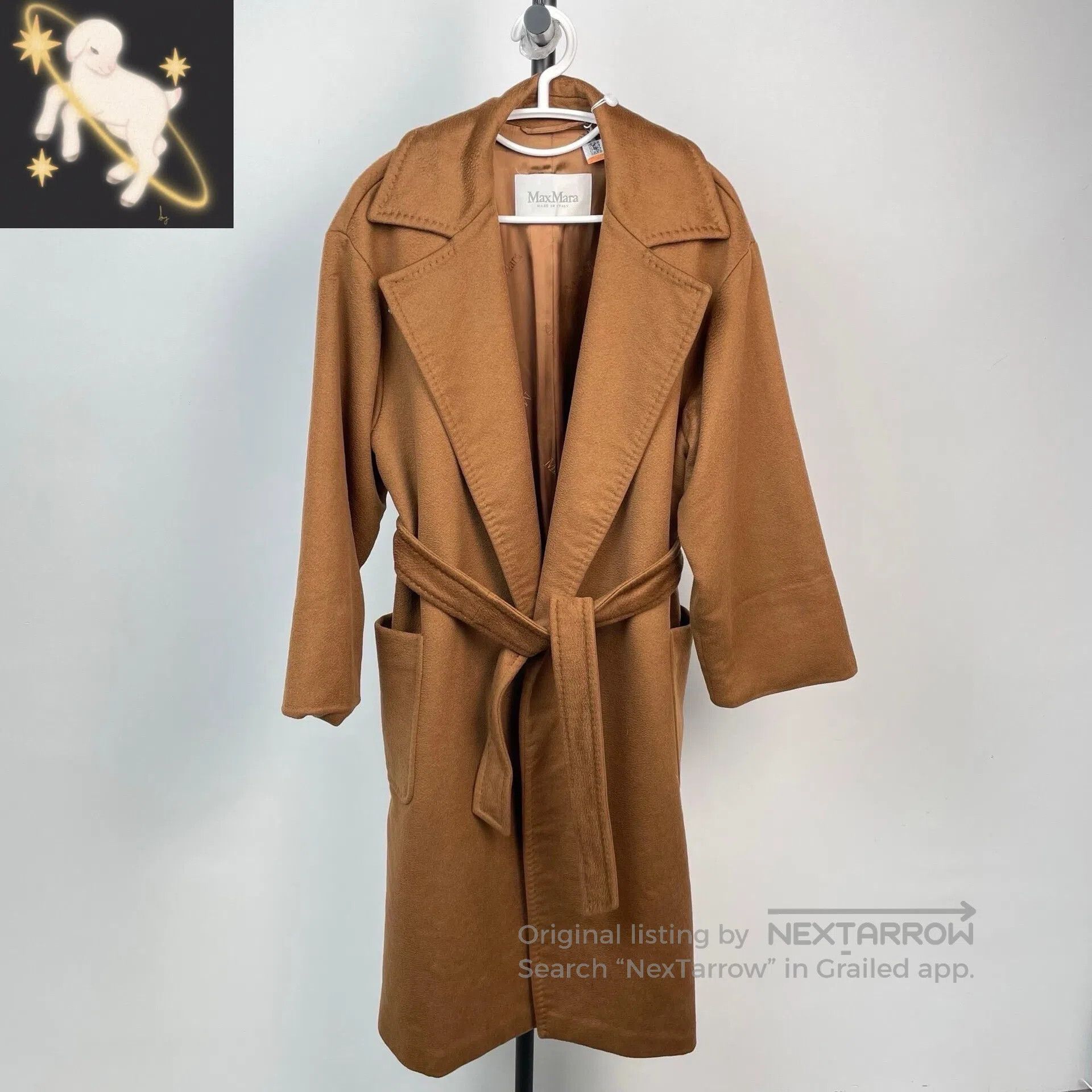 Max Mara Max Mara Caramel wave patterned coat| Size XS / US 0-2 / IT 36-38 - 1 Thumbnail