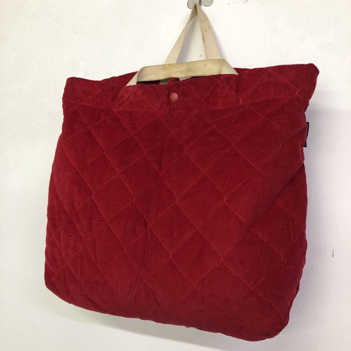 Lavenham × Vintage Vintage Lavenham Red Burgundy Cudroy Tote Travel Bag Size ONE SIZE - 7 Thumbnail