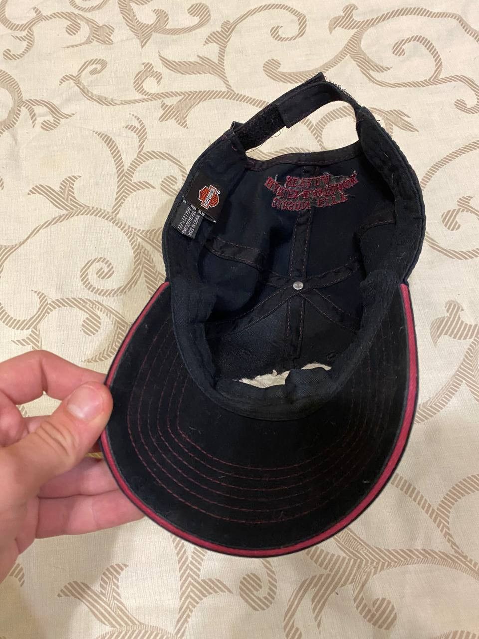 Harley Davidson Harley-Davidson Motorcycles Embroidered Black Dad Cap Hat Size ONE SIZE - 9 Thumbnail