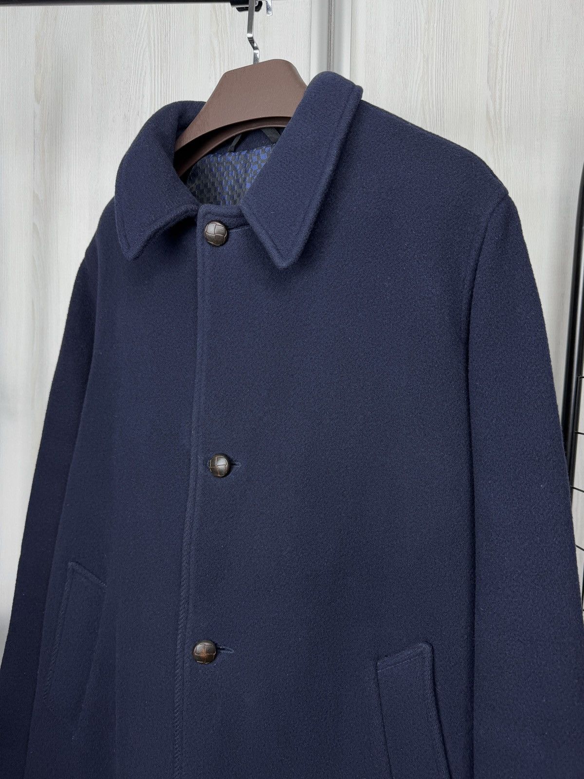 Doppiaa Doppiaa Aamsterdam navy blue woo heavyweight elegant coat Size US L / EU 52-54 / 3 - 4 Thumbnail