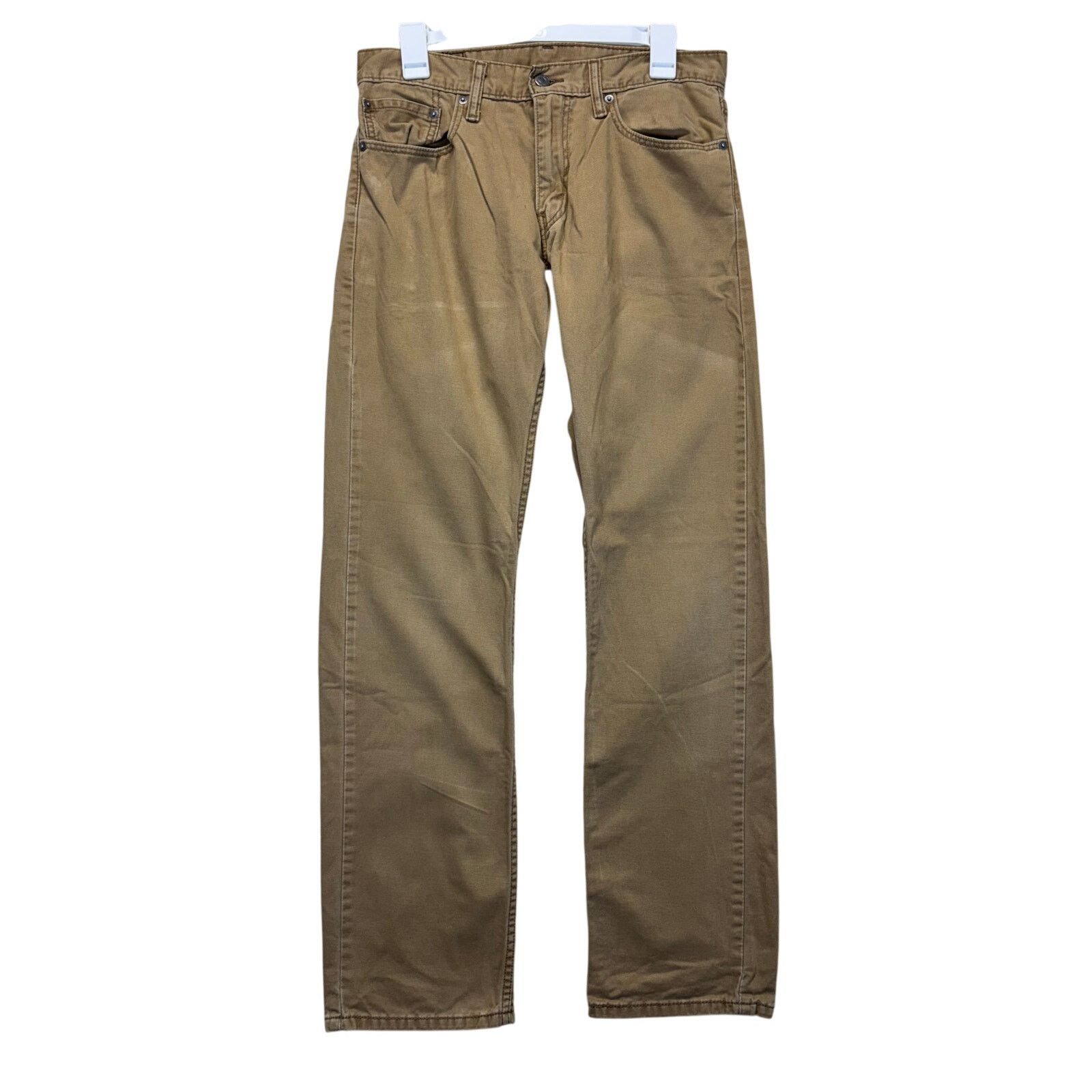 Levi's Levi’s 514 Straight Fit Khaki Jeans Men’s 32x34 Tan Casual Size US 32 / EU 48 - 1 Thumbnail