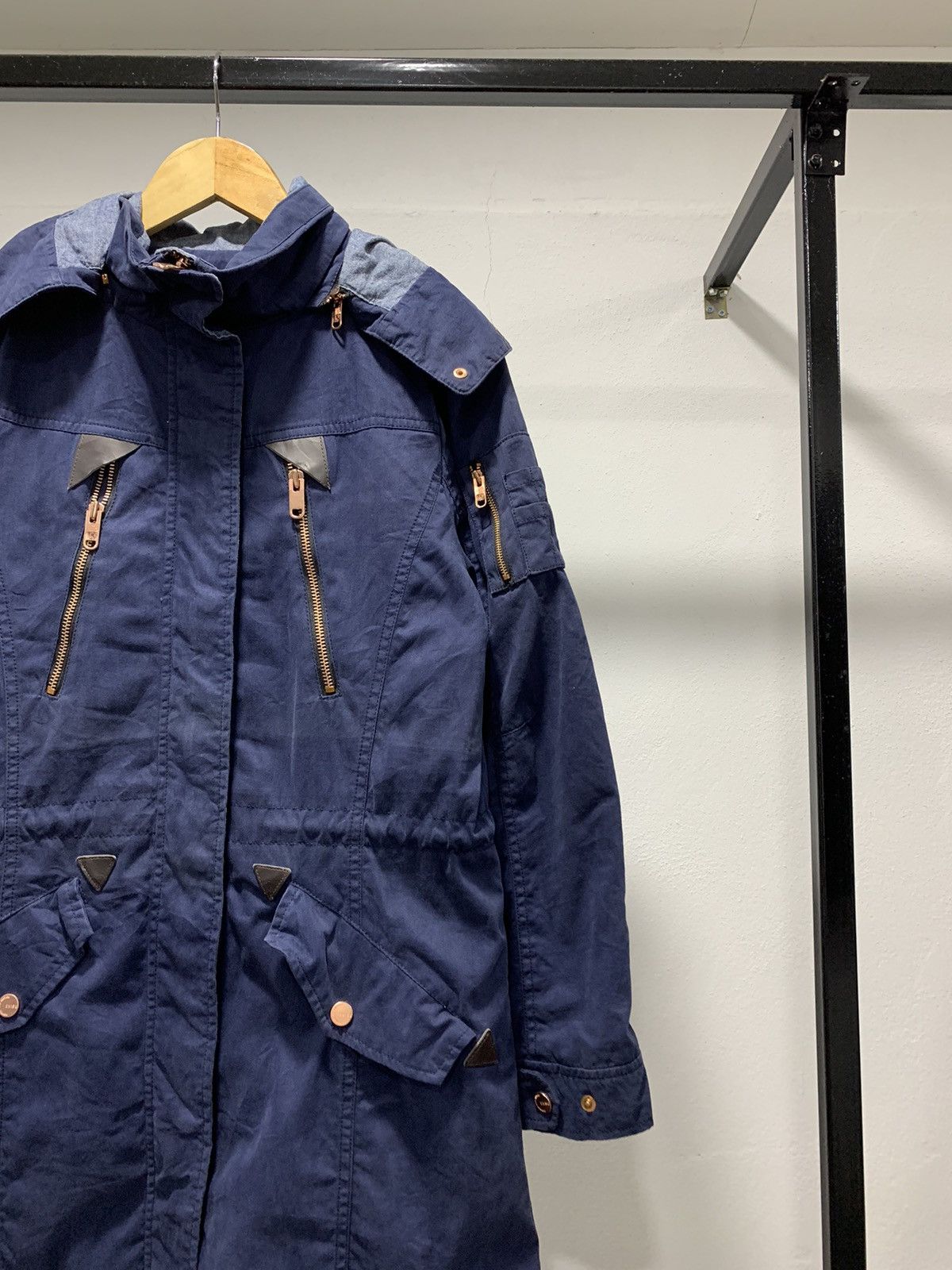 Evisu × Japanese Brand × Vintage Vintage Evisu Long Parka Jacket Size S / US 4 / IT 40 - 2 Thumbnail