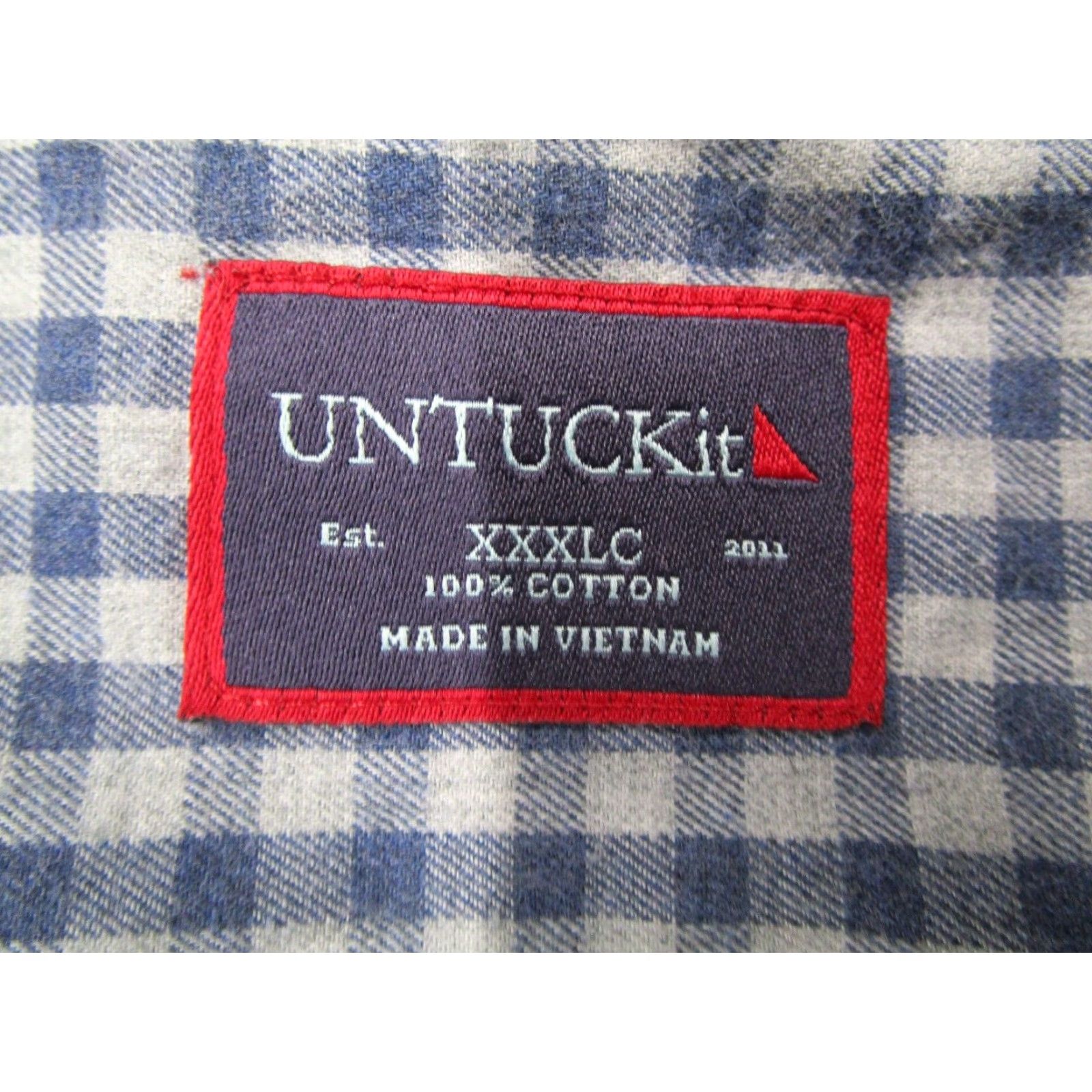 UNTUCKit UNTUCKit Mens Blue Check Button Up Flannel Shirt Big & Tall XXXLC Casual Workwear Long Sleeve Button-Down 100% Cotton Vintage? No Size US XXL / EU 58 / 5 - 3 Thumbnail