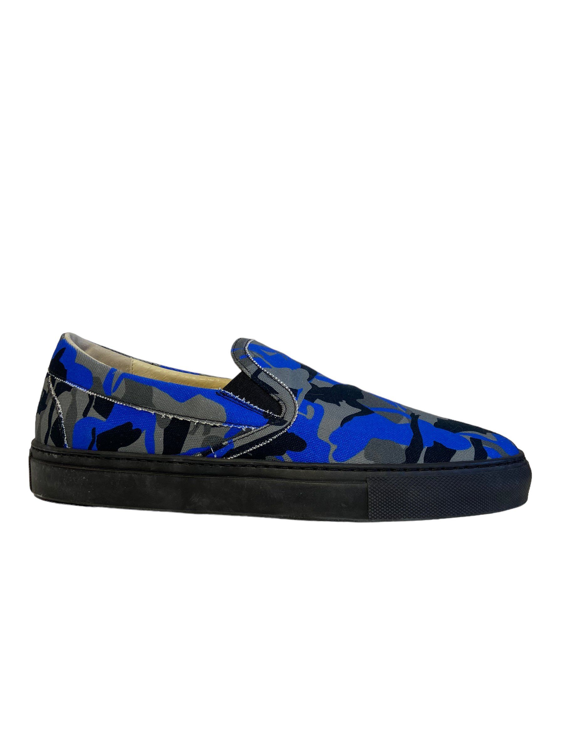 Barneys New York Barneys Camouflage Print Canvas Slip-On Sneakers Size US 10.5 / EU 43-44 - 1 Thumbnail