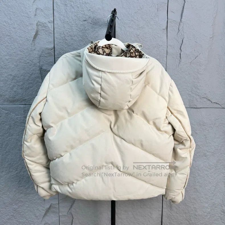 Hermes Hermes Light Beige Lined Down Jacket with Pig Nose Print Size XXS / US 00 / IT 34 - 5 Thumbnail