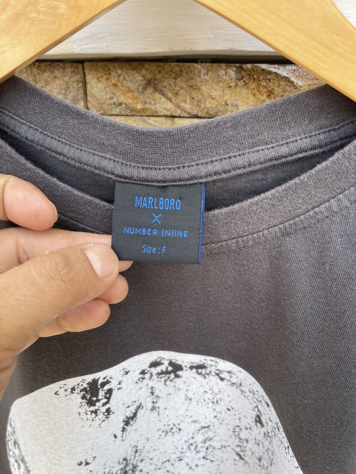 Marlboro LastDrop🔥Rare🔥Number (N)ine X Marlboro Super Moon Grey Tee Size US M / EU 48-50 / 2 - 5 Thumbnail