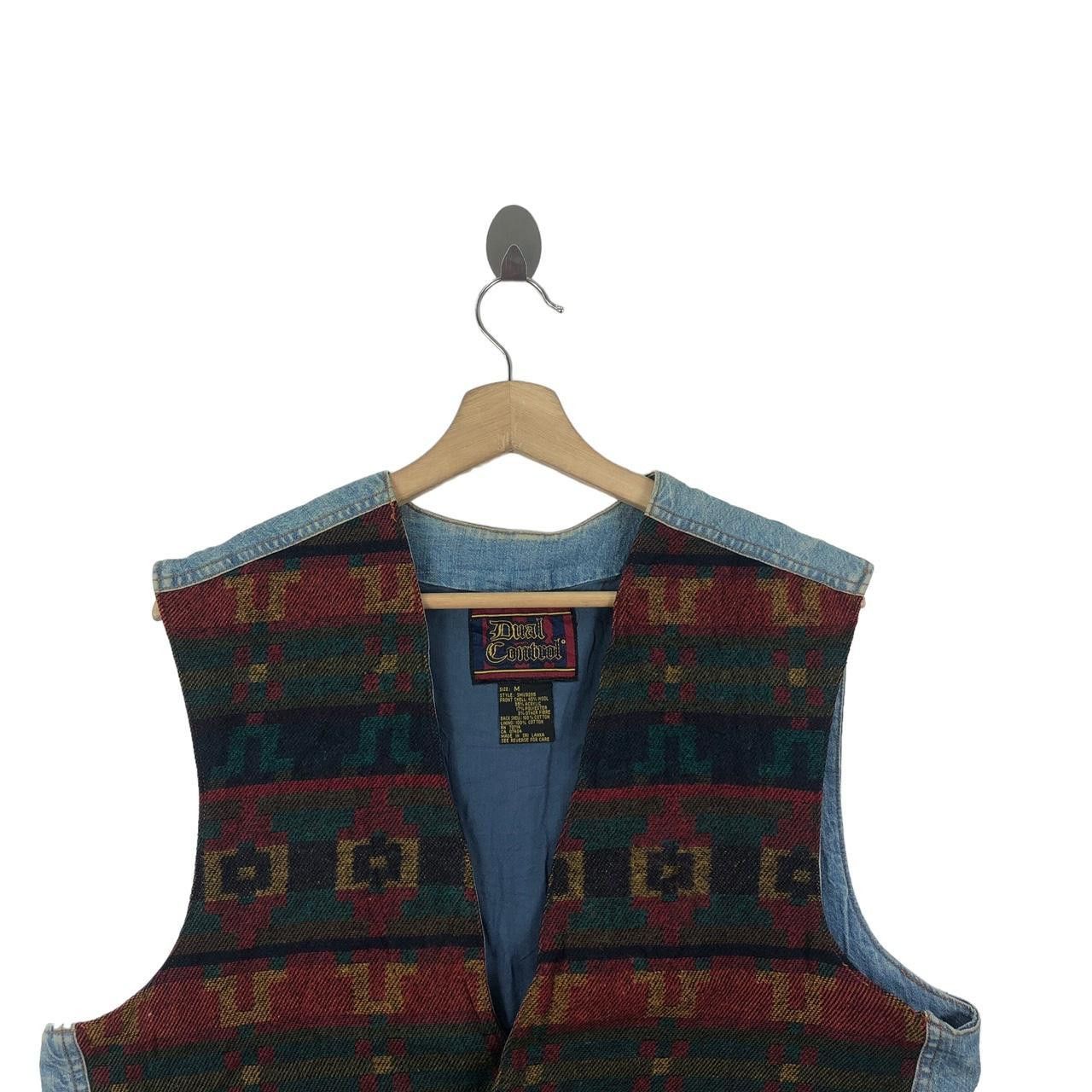 Vintage Vintage DUAL CONTROL AZTEC Navajo Western Denim Vest Jacket Size M / US 6-8 / IT 42-44 - 3 Thumbnail