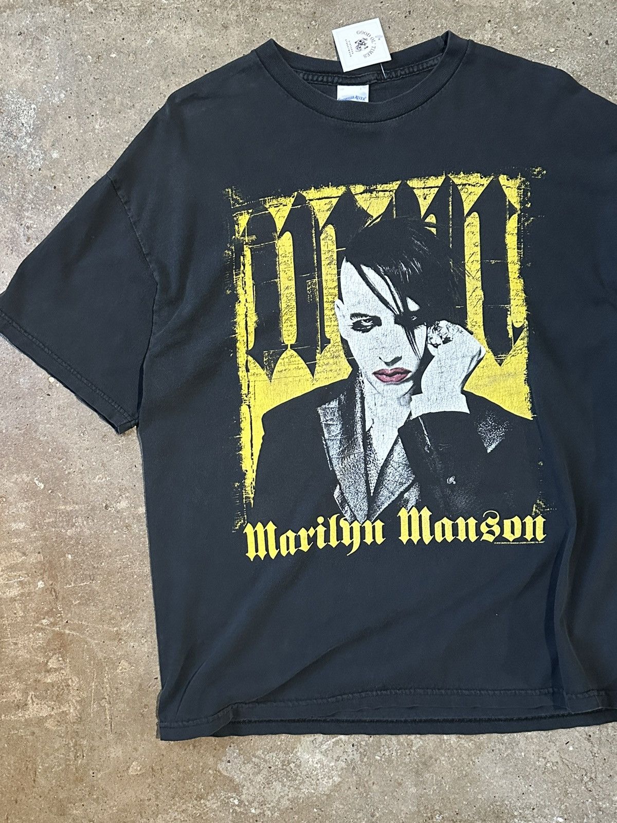 image of 04’ Marilyn Manson Against All Gods Tour Tee in Black, Men's (Size XL)