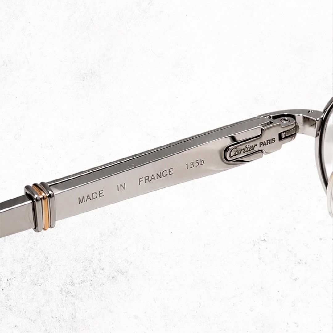 Cartier Cartier Paris 135b Sunglasses Silver Oval Frame Tinted Lenses Size ONE SIZE - 11 Thumbnail