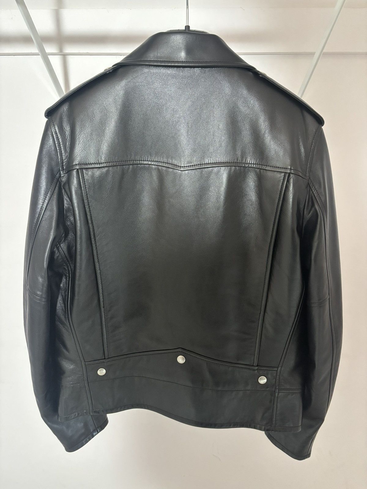 Saint Laurent Paris MOTORCYCLE JACKET IN PLUNGED LAMBSKIN Size 48 Size US M / EU 48-50 / 2 - 3 Thumbnail